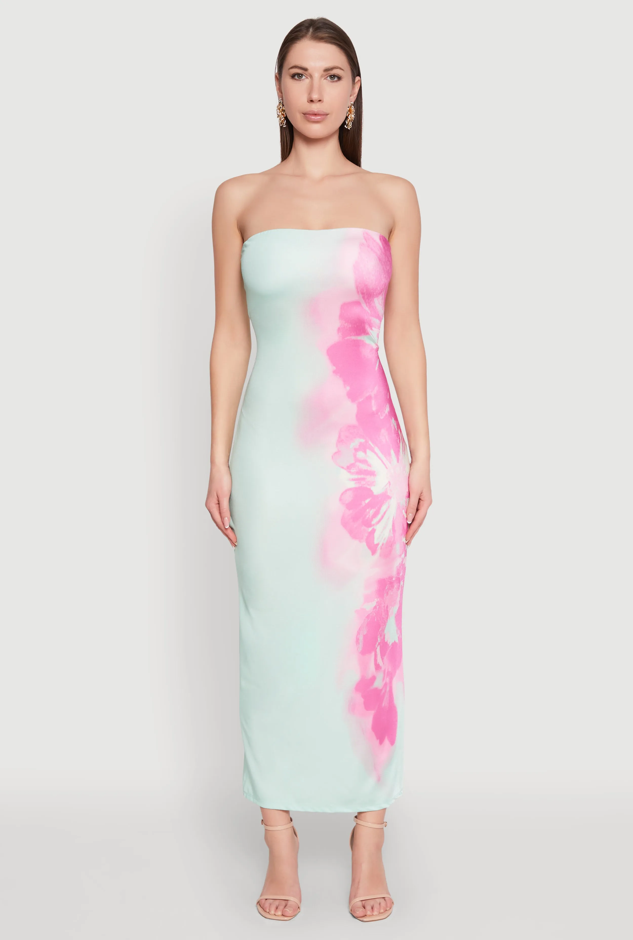 Ombre Floral Maxi Tube Dress sold by Rainbow product image thumbnail 2