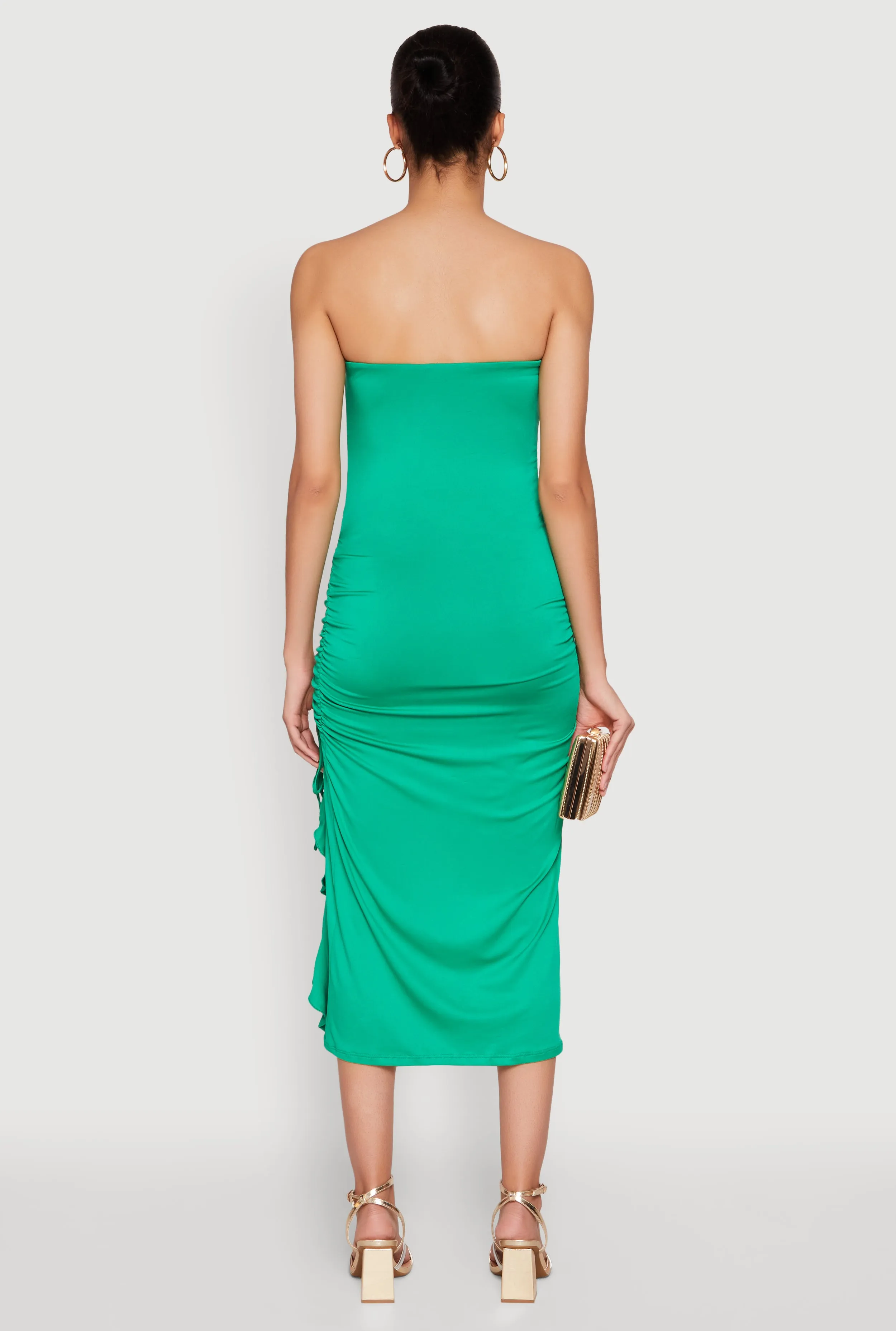 Side Ruched Midi Tube Dress sold by Rainbow product image thumbnail 5