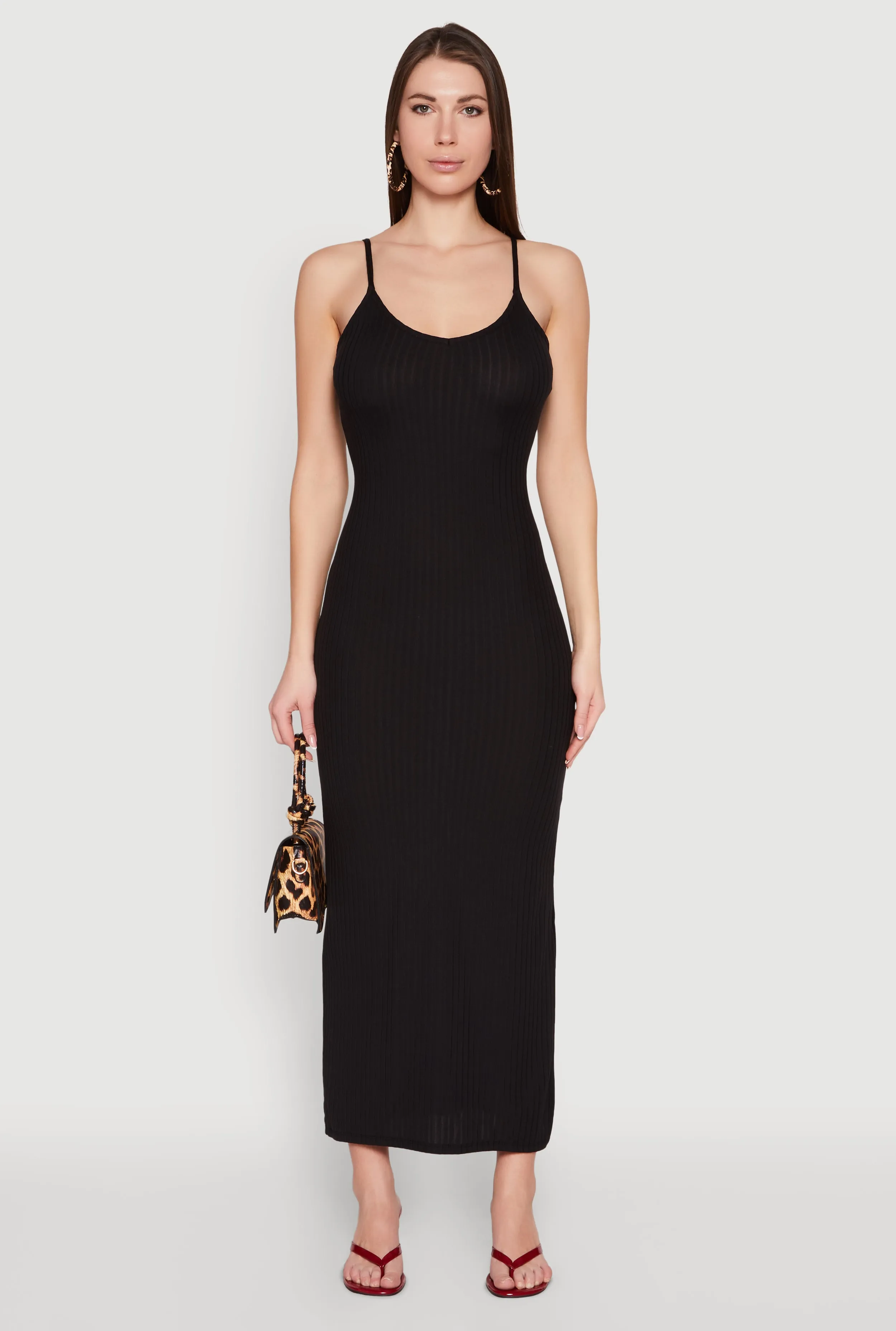 Ribbed Knit Cami Maxi Dress sold by Rainbow product image thumbnail 2