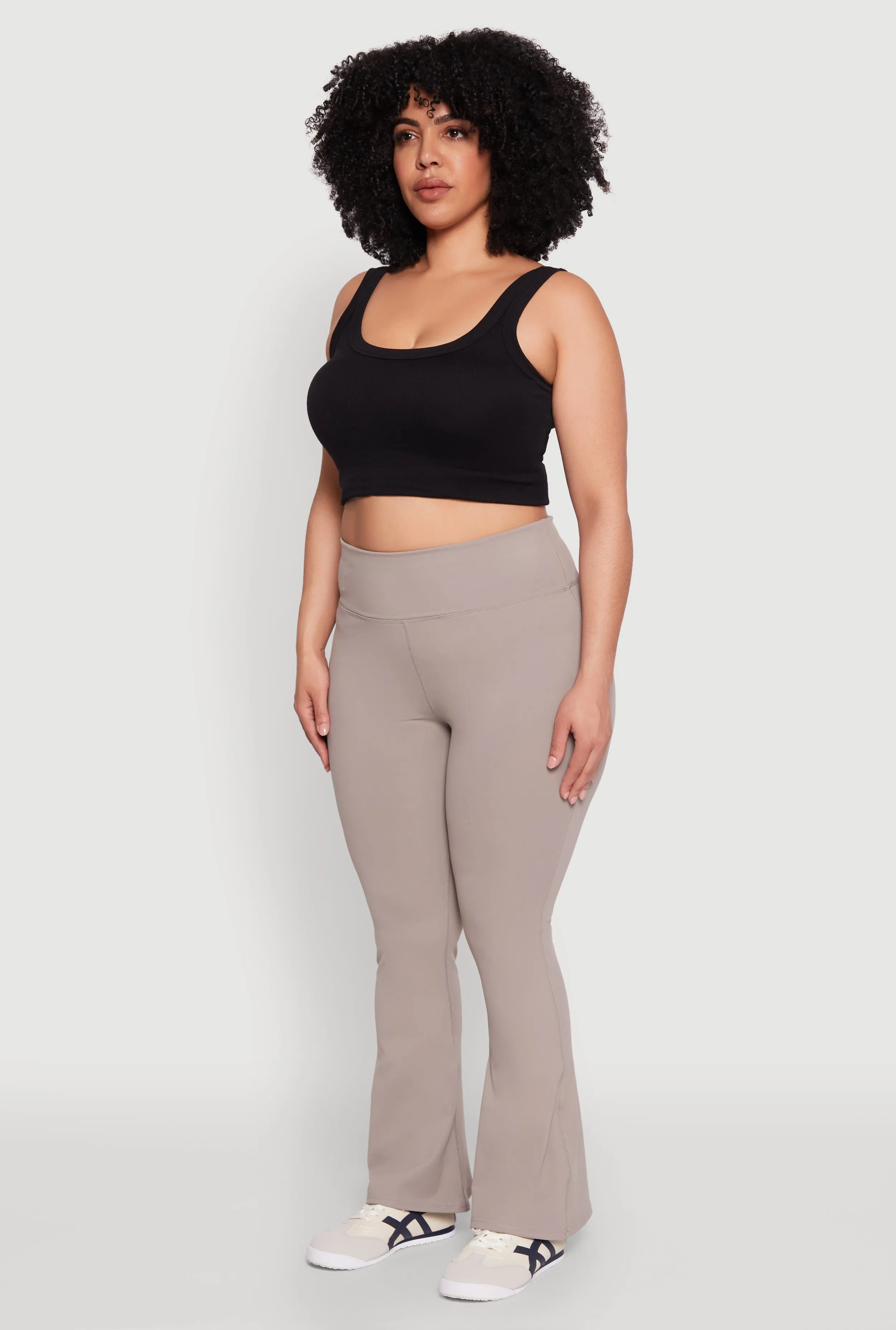Plus Size Snatched High Waisted Flared Active Pants sold by Rainbow product image thumbnail 3