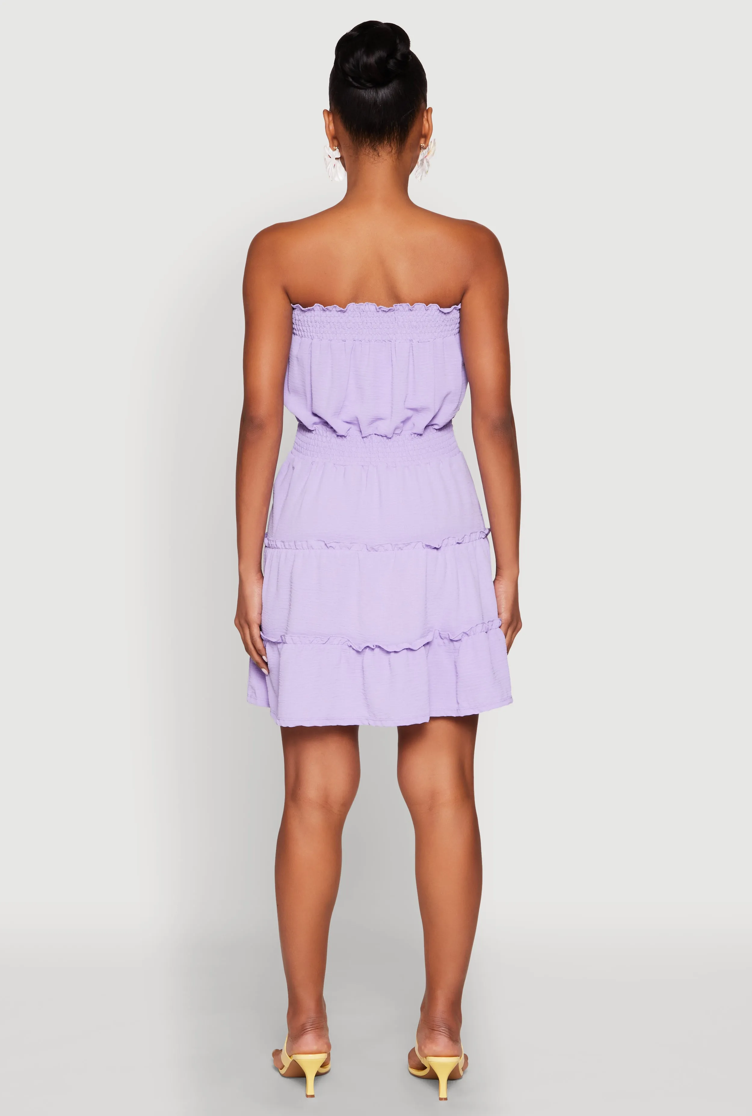 Strapless Smocked Tiered Mini Dress sold by Rainbow product image thumbnail 5