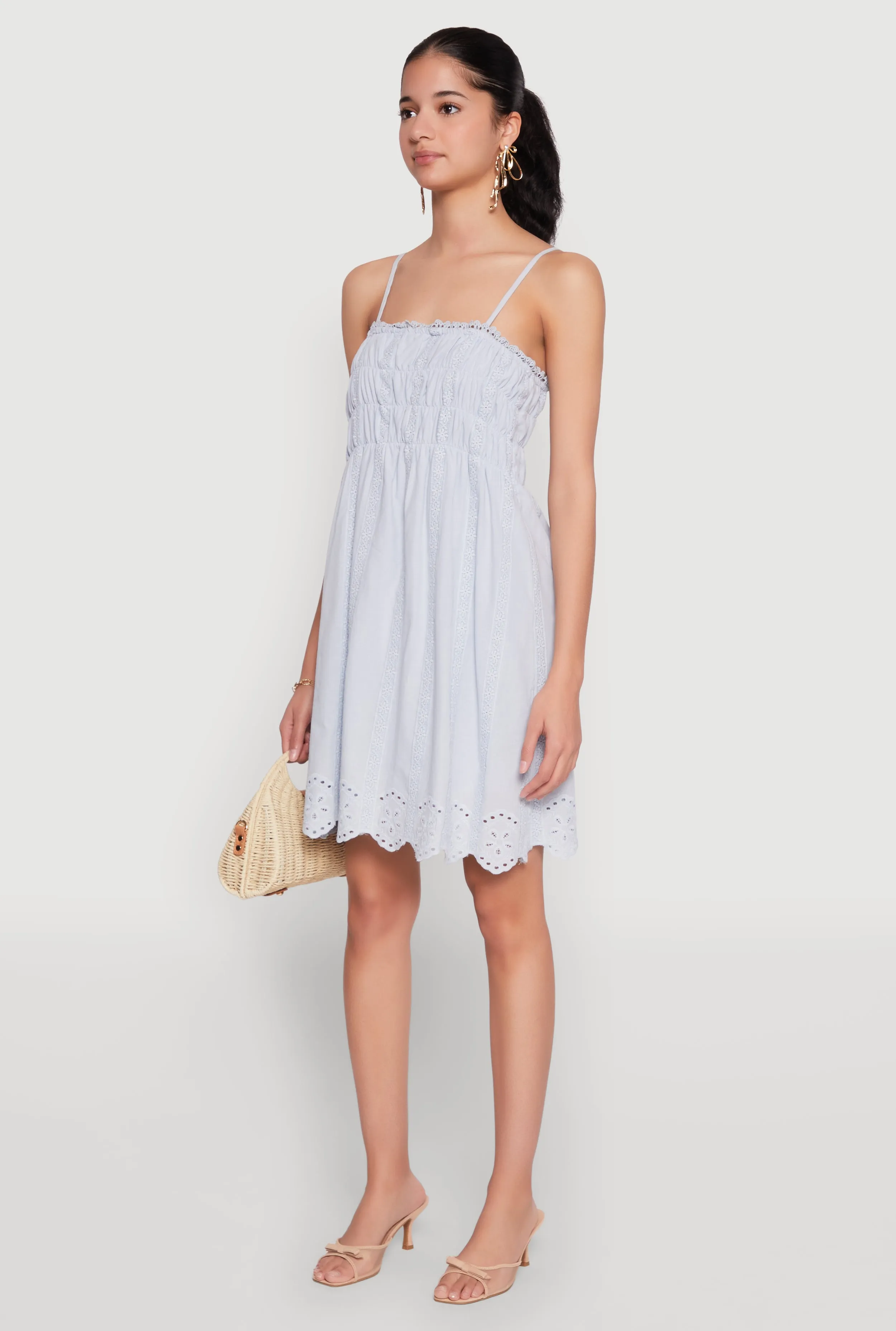 Haute Monde Floral Crochet Detail Mini Dress sold by Rainbow product image thumbnail 3