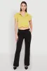 Iris Twist Hem Cropped Shirt sold by Rainbow