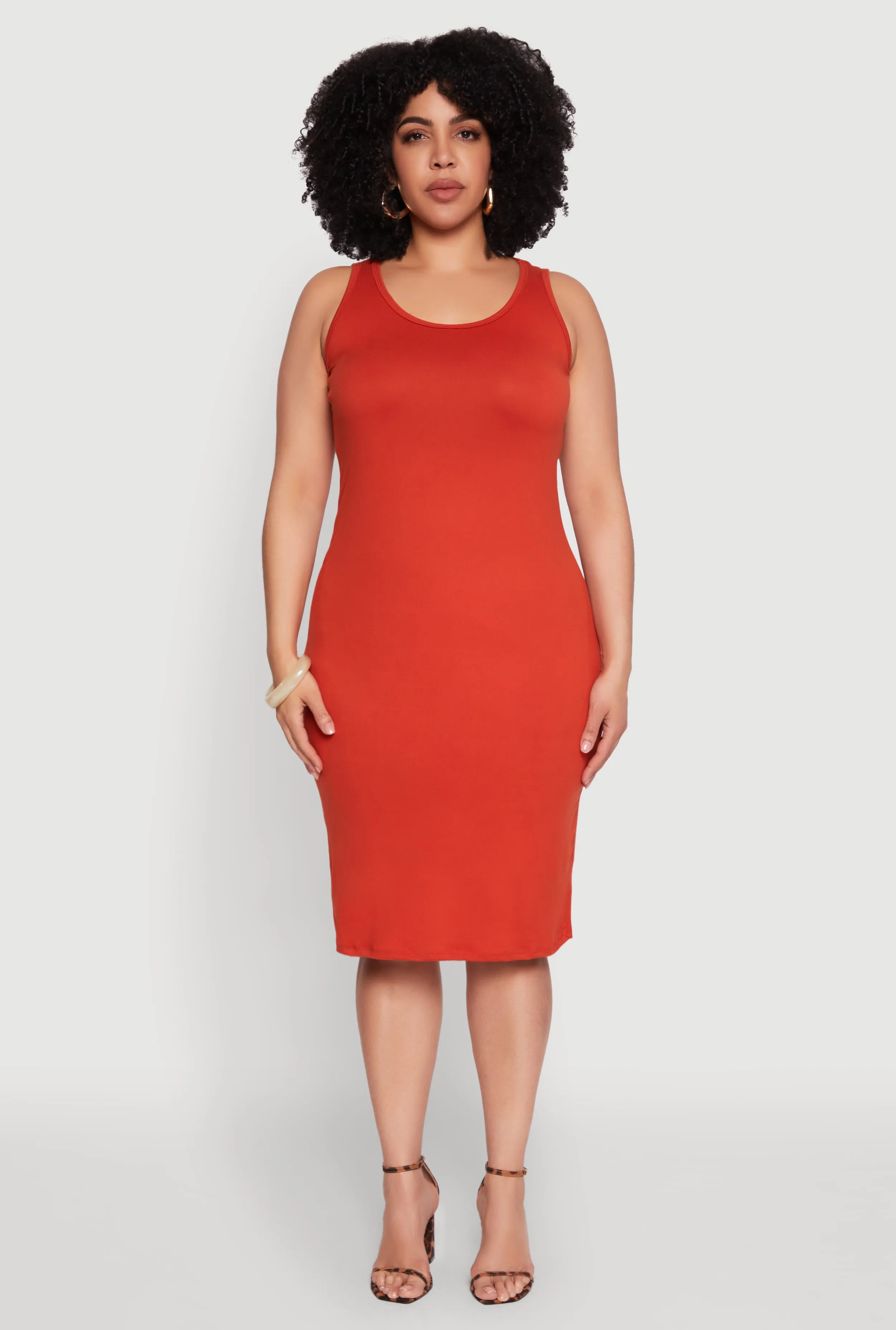 Plus Size Scoop Neck Midi Dress sold by Rainbow product image thumbnail 2
