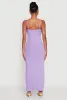 Side Slit V Neck Maxi Dress sold by Rainbow