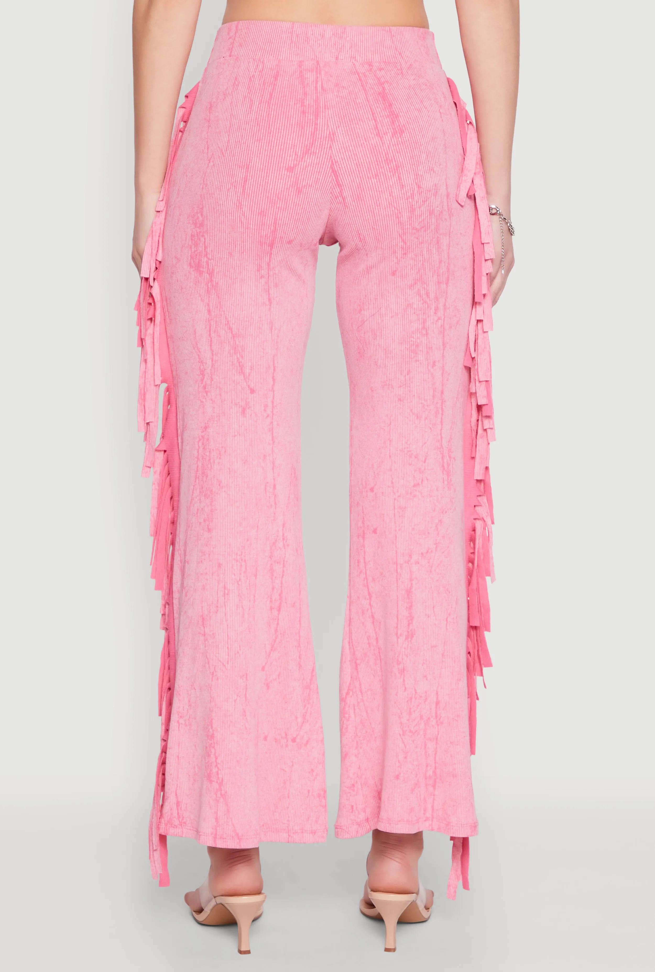 Mineral Wash Rib Knit Fringe Pants sold by Rainbow product image thumbnail 5