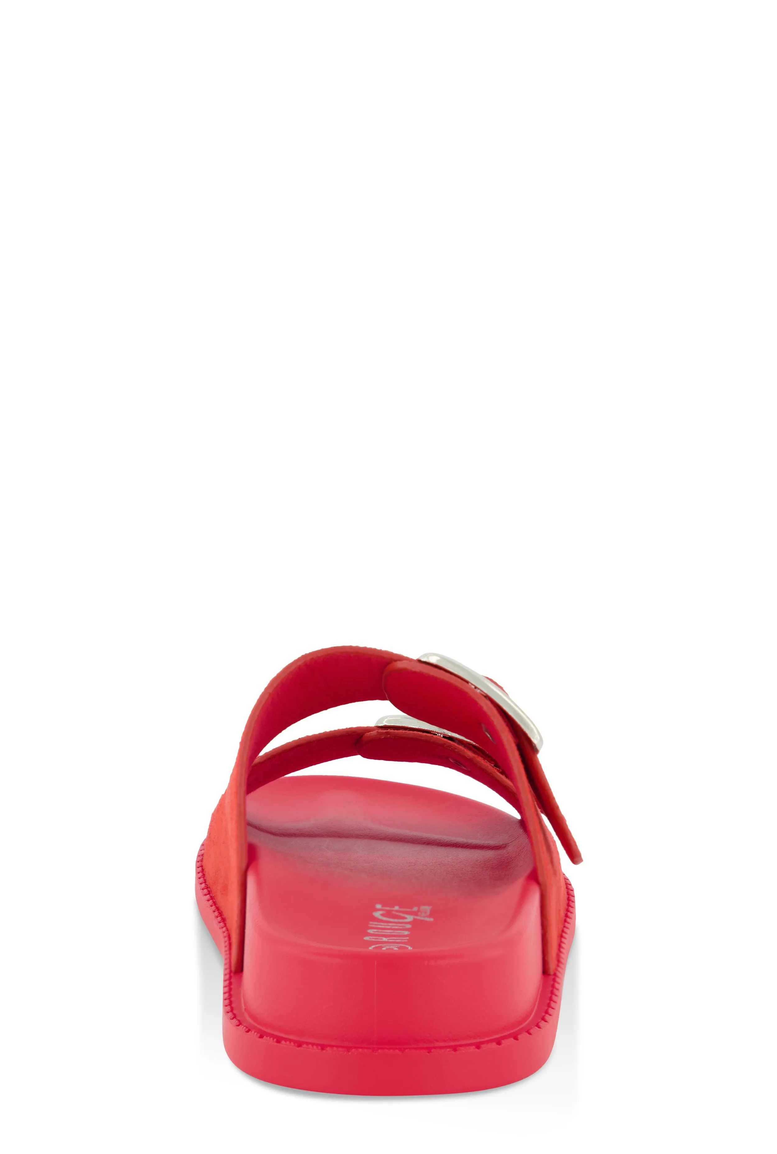 Faux Suede Double Buckle Band Slide Sandals sold by Rainbow product image thumbnail 3