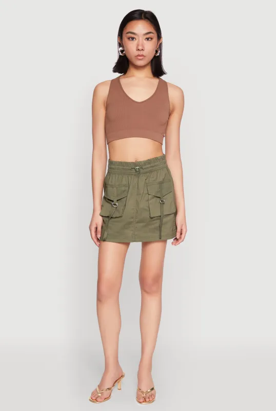 Toggle Drawstring Mini Cargo Skirt sold by Rainbow