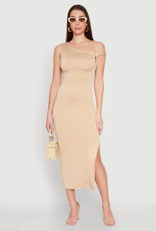 Iris Twisted One Shoulder Midi Dress sold by Rainbow