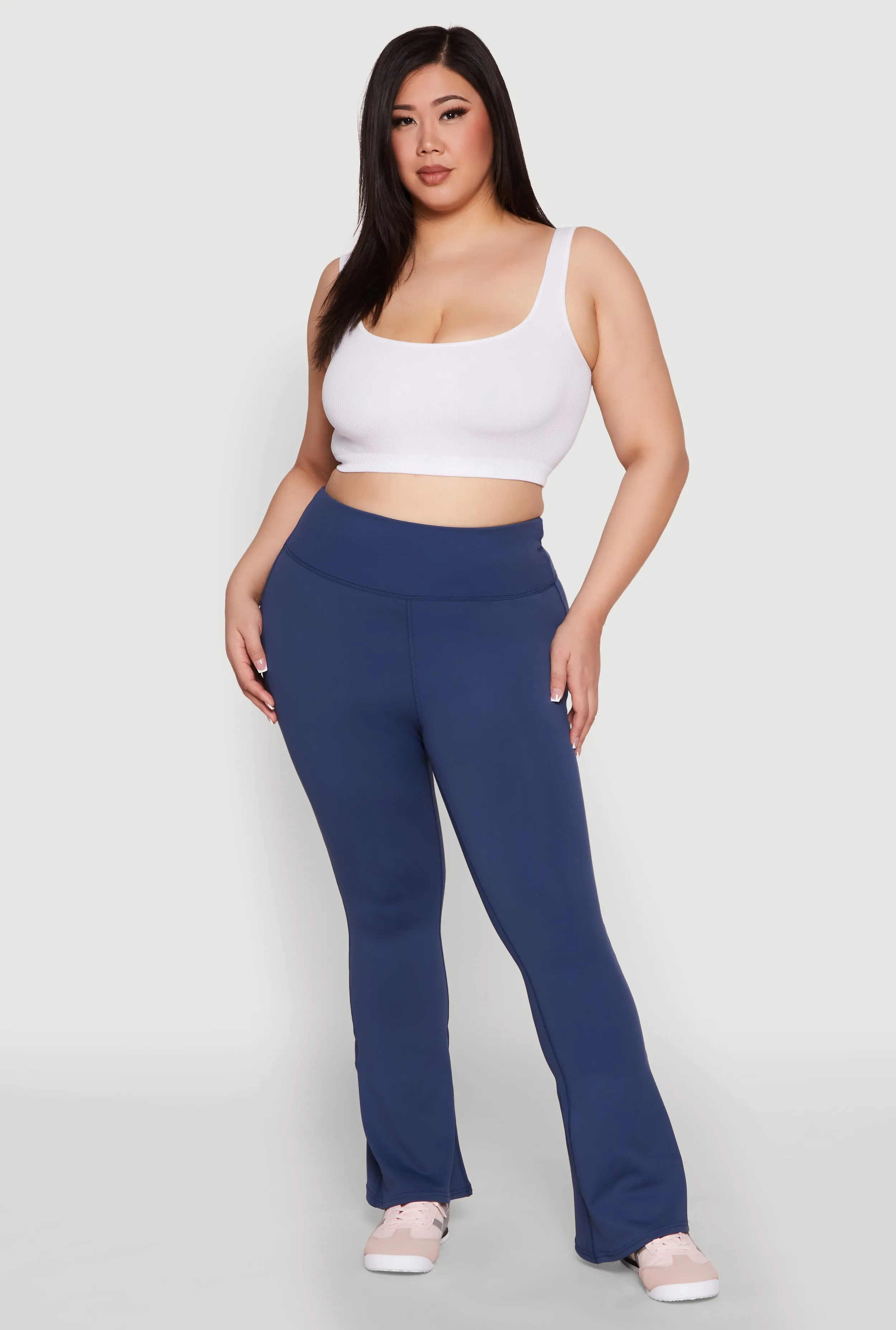 Plus Size Snatched High Waisted Flared Active Pants sold by Rainbow product image thumbnail 2
