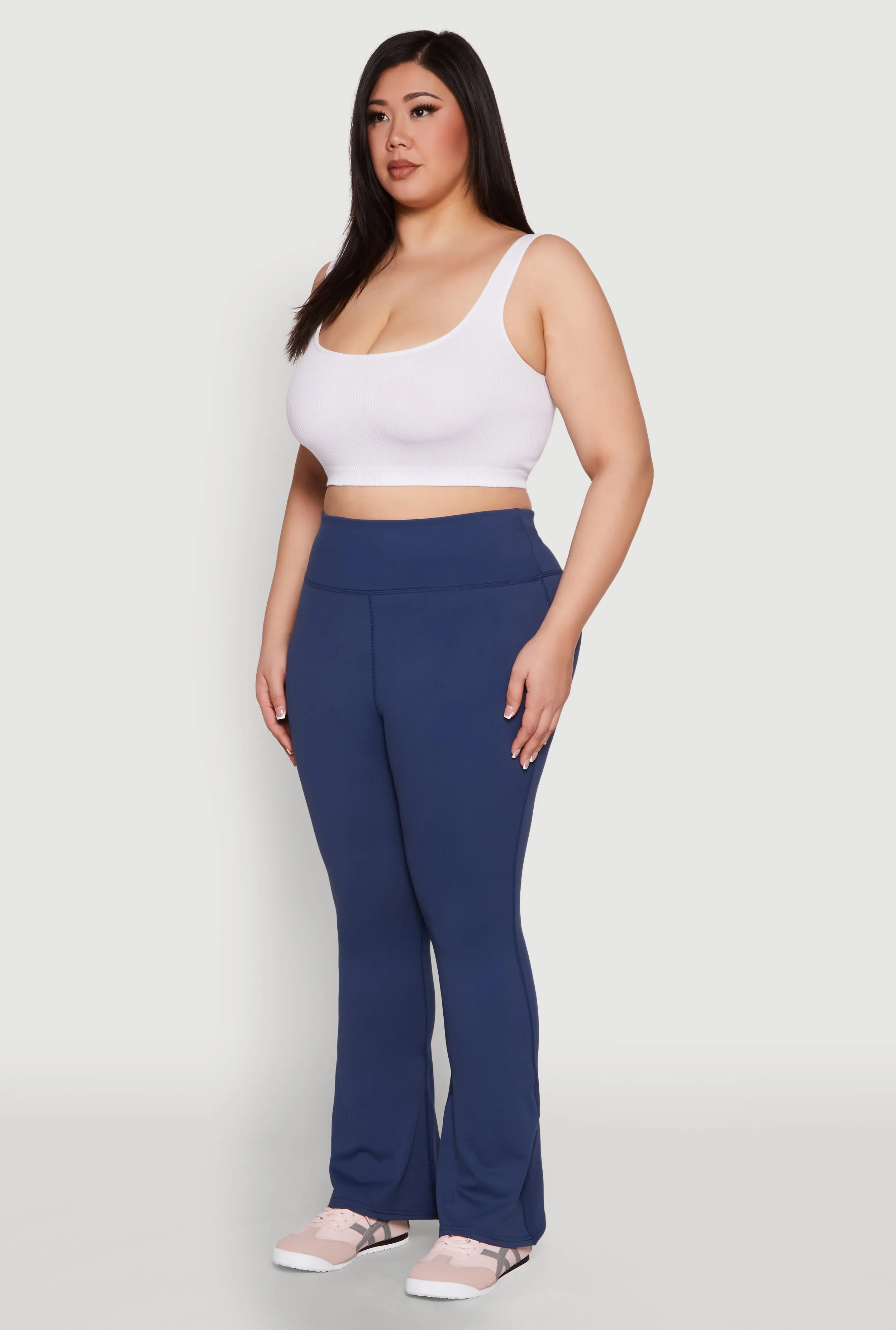 Plus Size Snatched High Waisted Flared Active Pants sold by Rainbow product image thumbnail 3