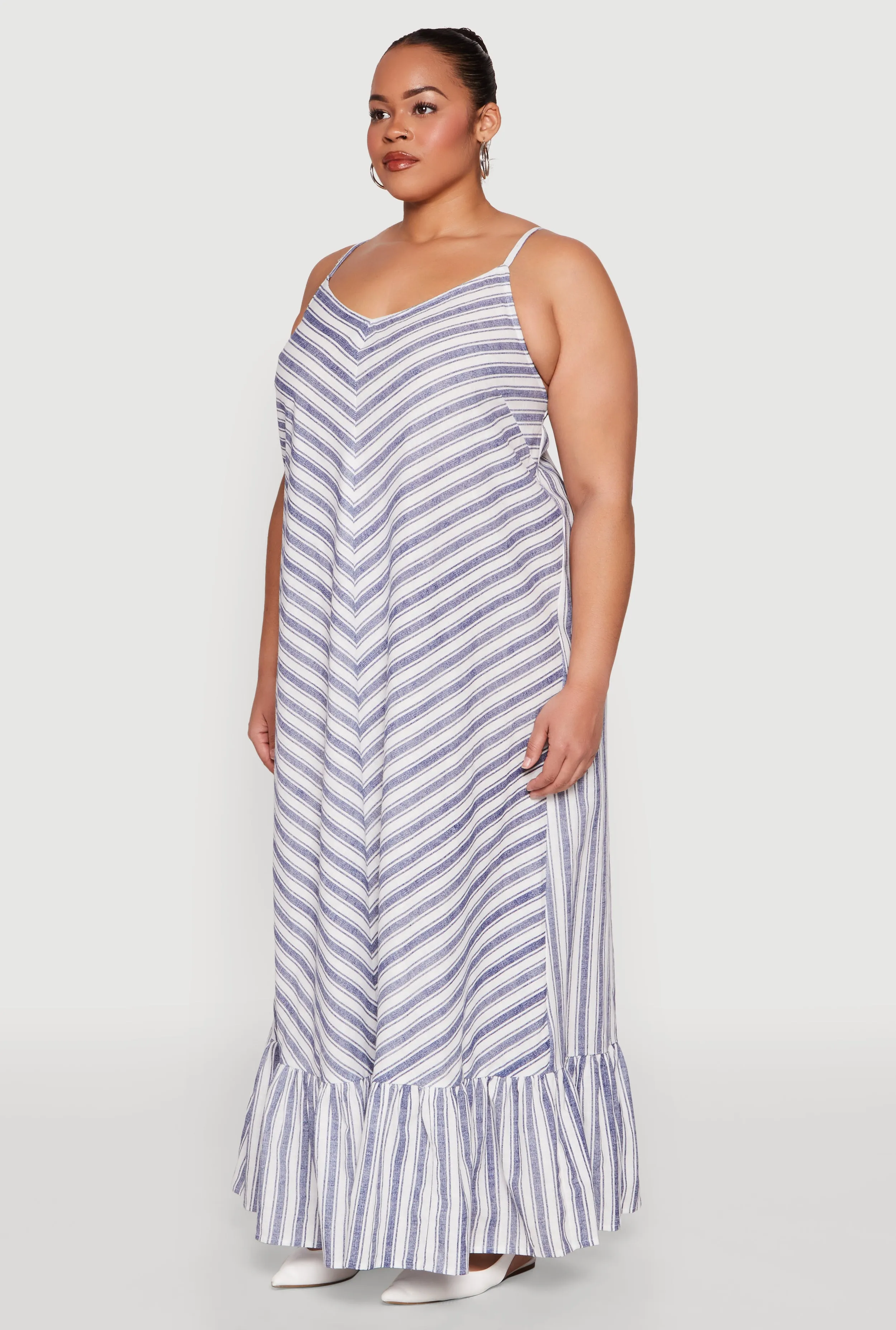 Plus Size Chevron Striped Maxi Dress sold by Rainbow product image thumbnail 3