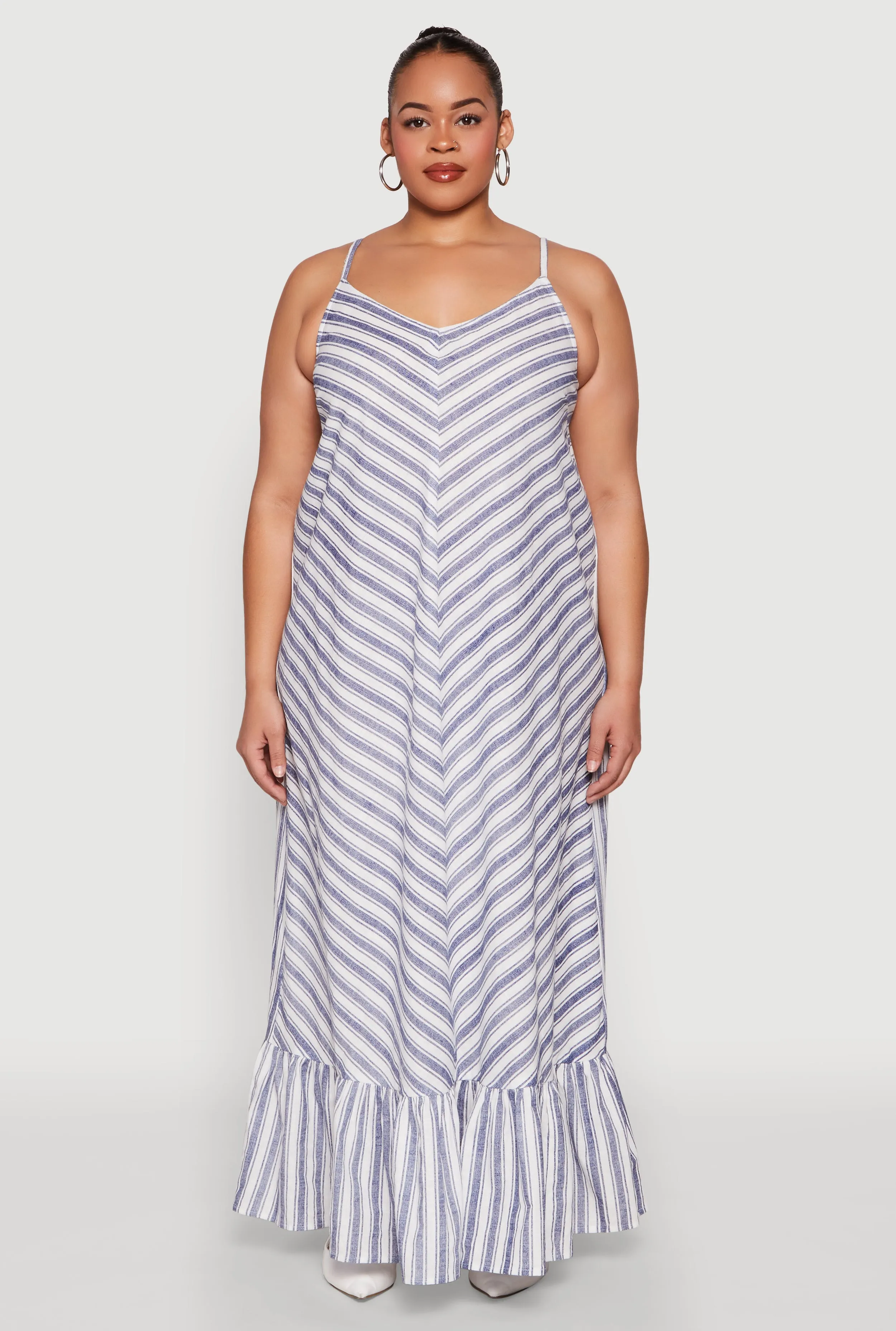 Plus Size Chevron Striped Maxi Dress sold by Rainbow product image thumbnail 2