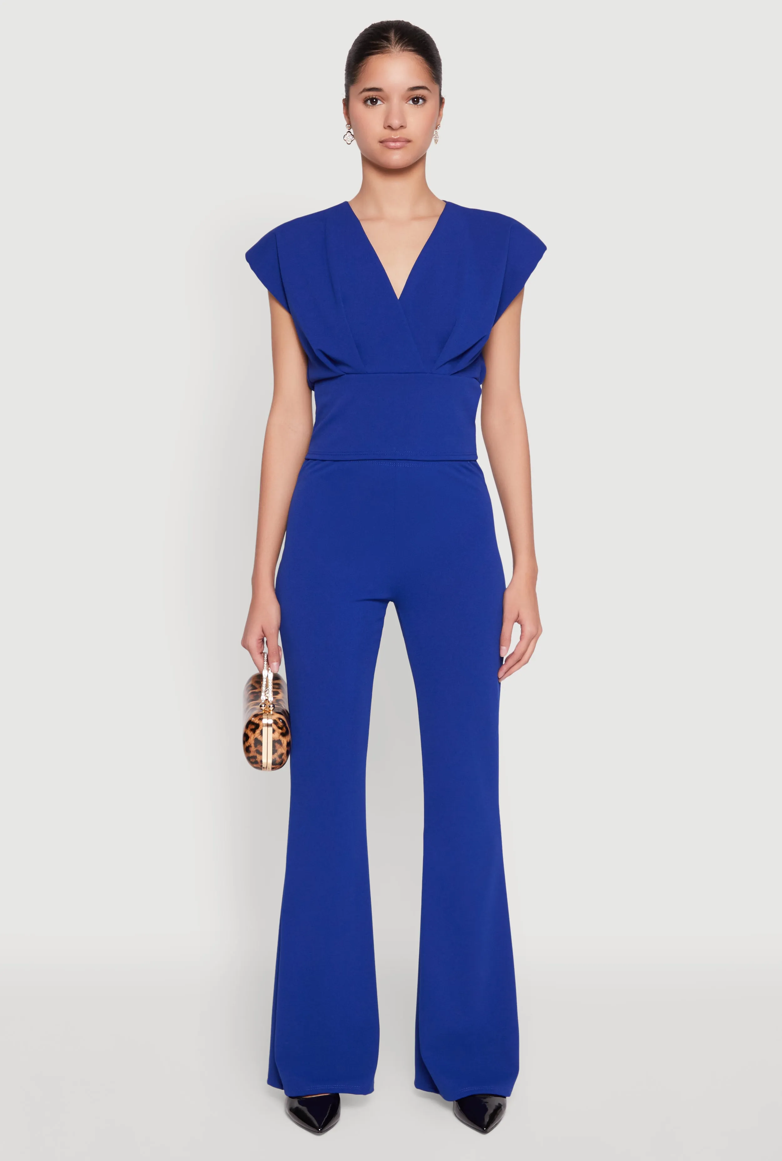 Padded Shoulder V Neck Top sold by Rainbow product image thumbnail 3