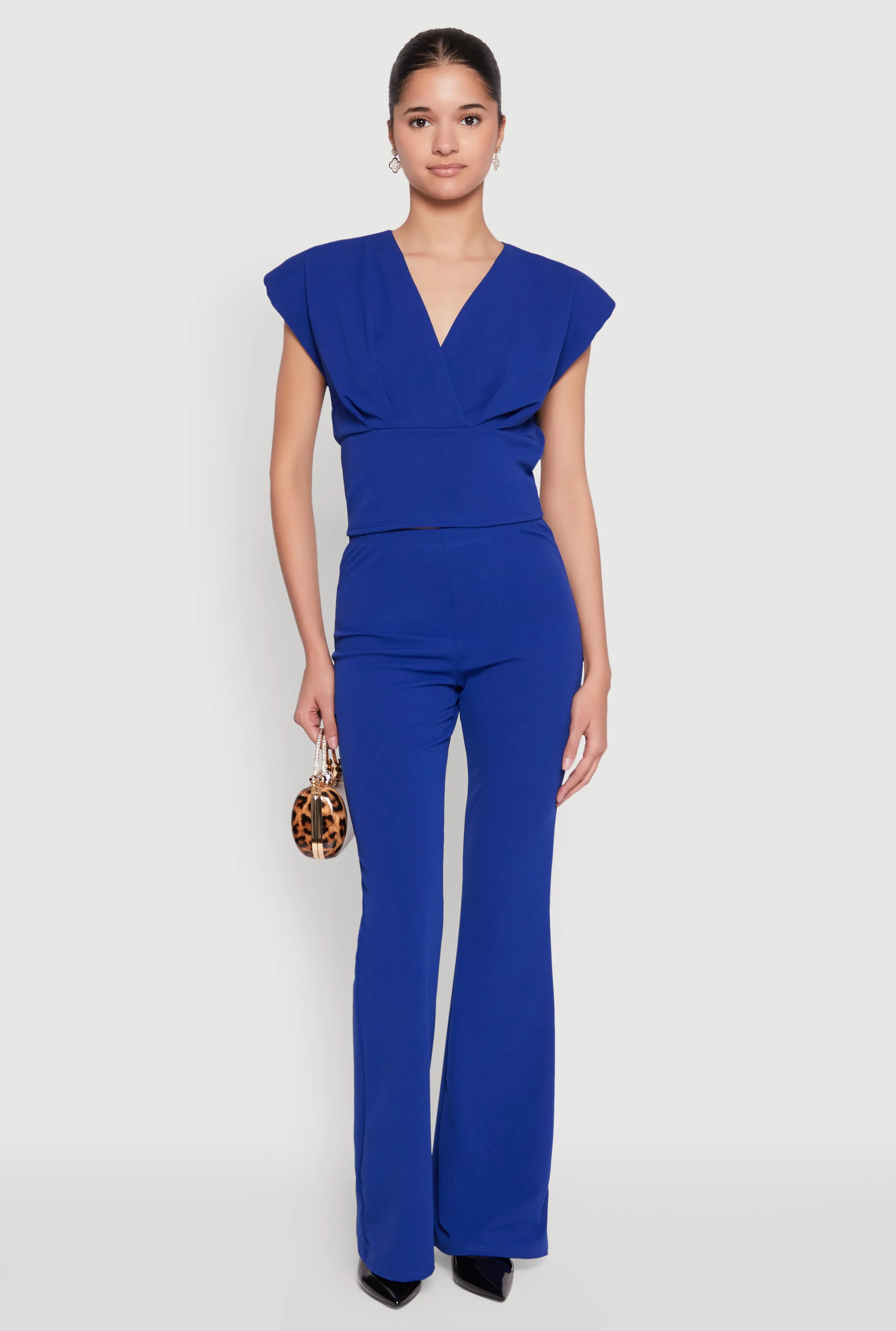 Padded Shoulder V Neck Top sold by Rainbow product image thumbnail 2