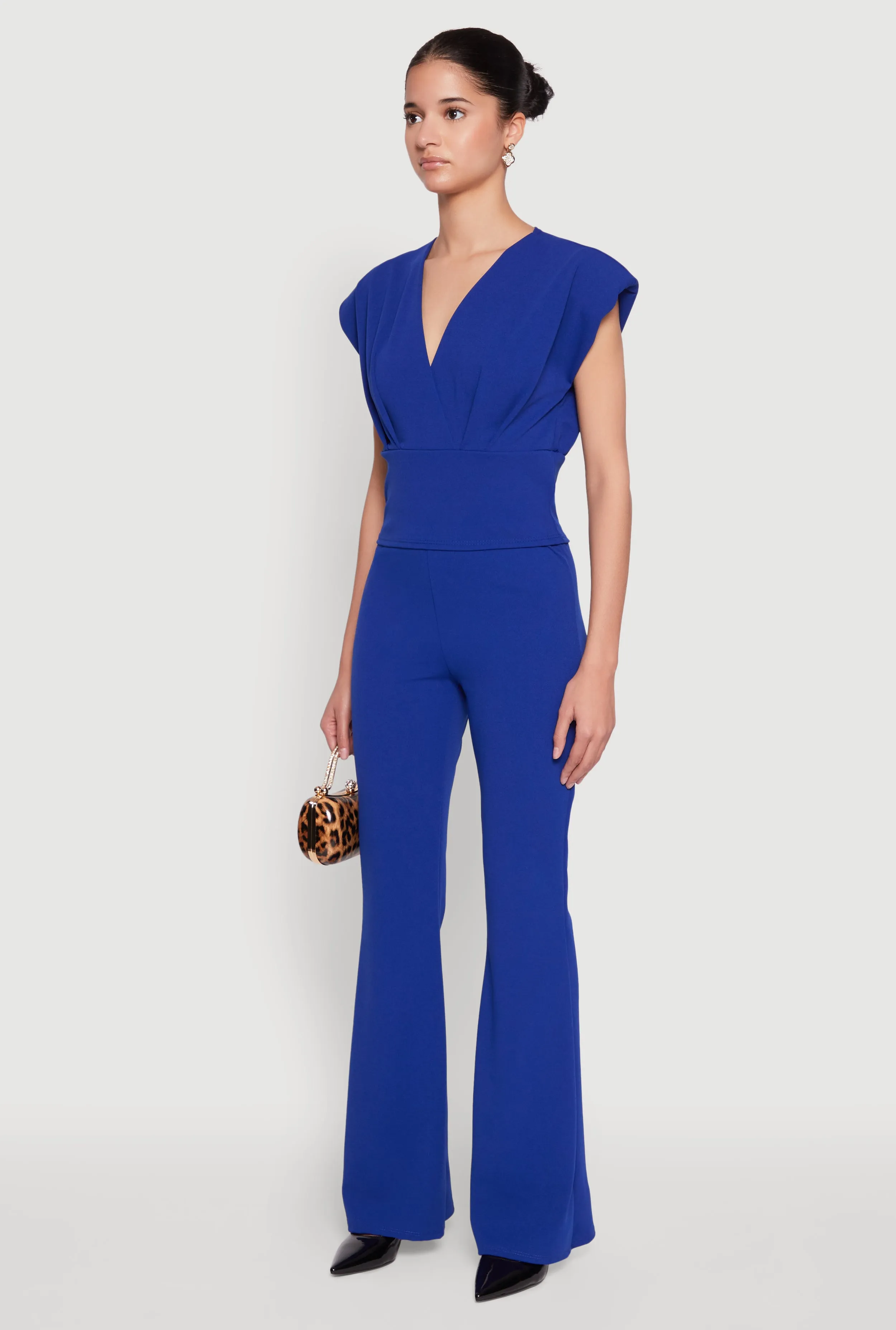 Padded Shoulder V Neck Top sold by Rainbow product image thumbnail 5