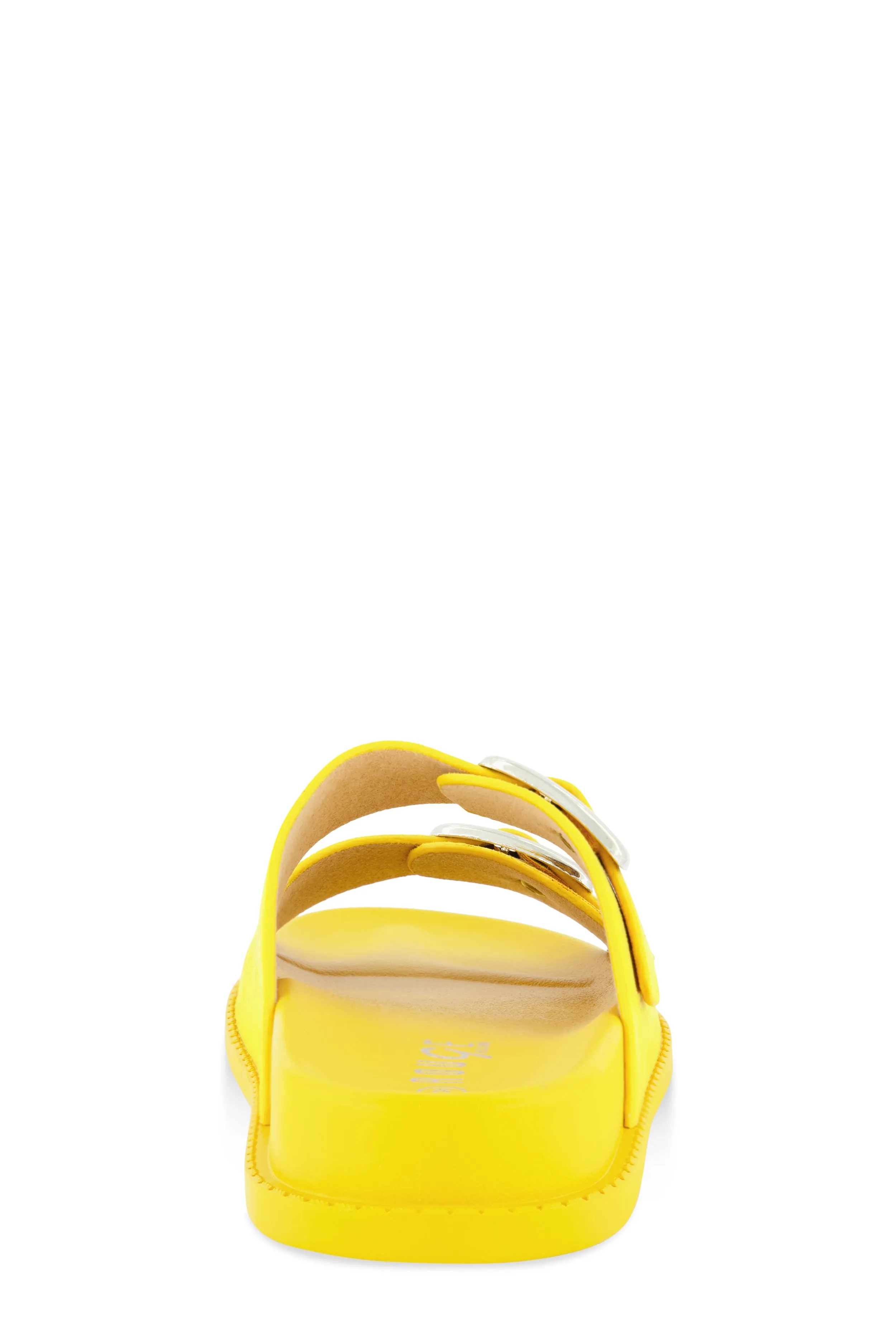 Faux Suede Double Buckle Band Slide Sandals sold by Rainbow product image thumbnail 3