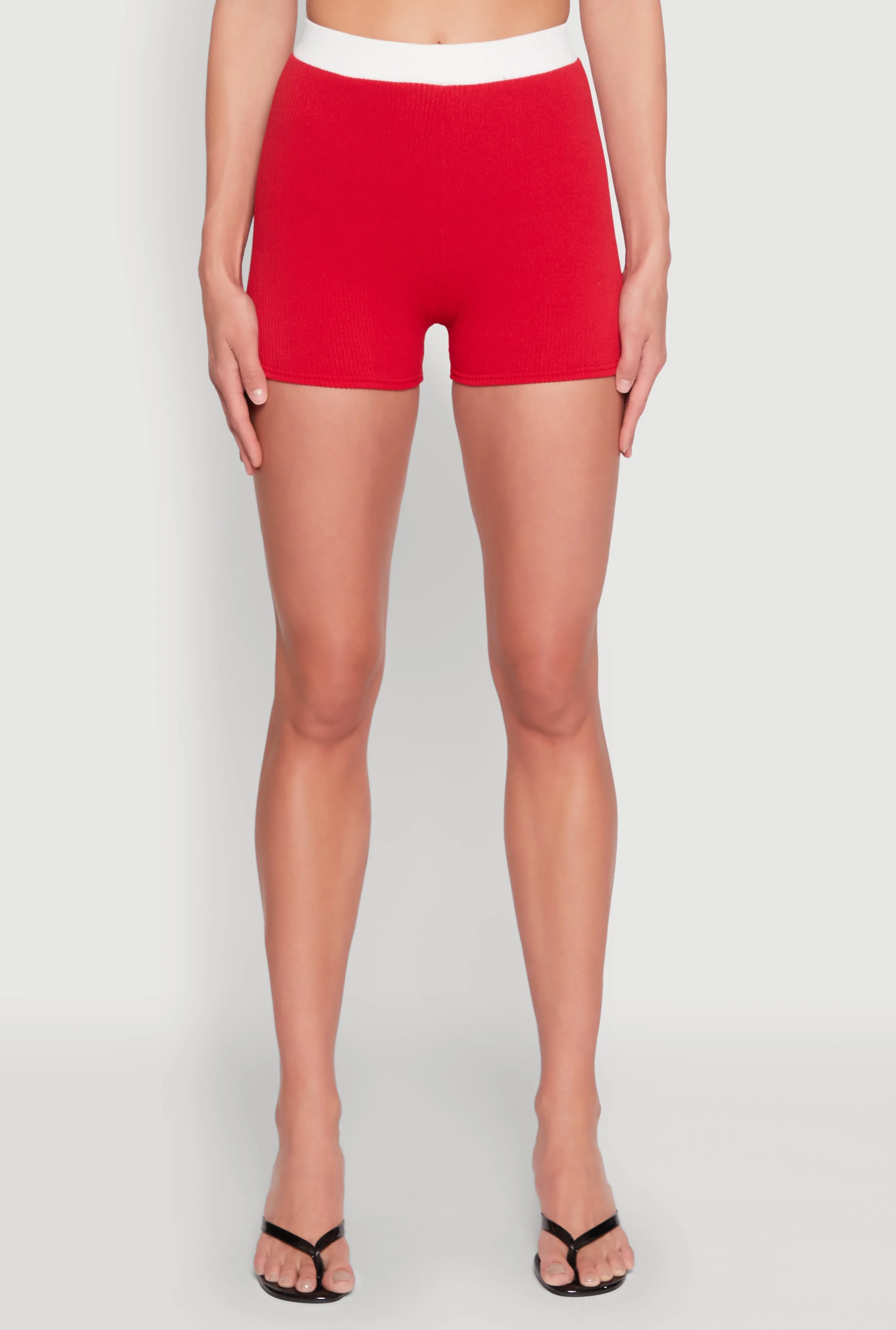 Contrast Waistband Biker Shorts sold by Rainbow product image thumbnail 3