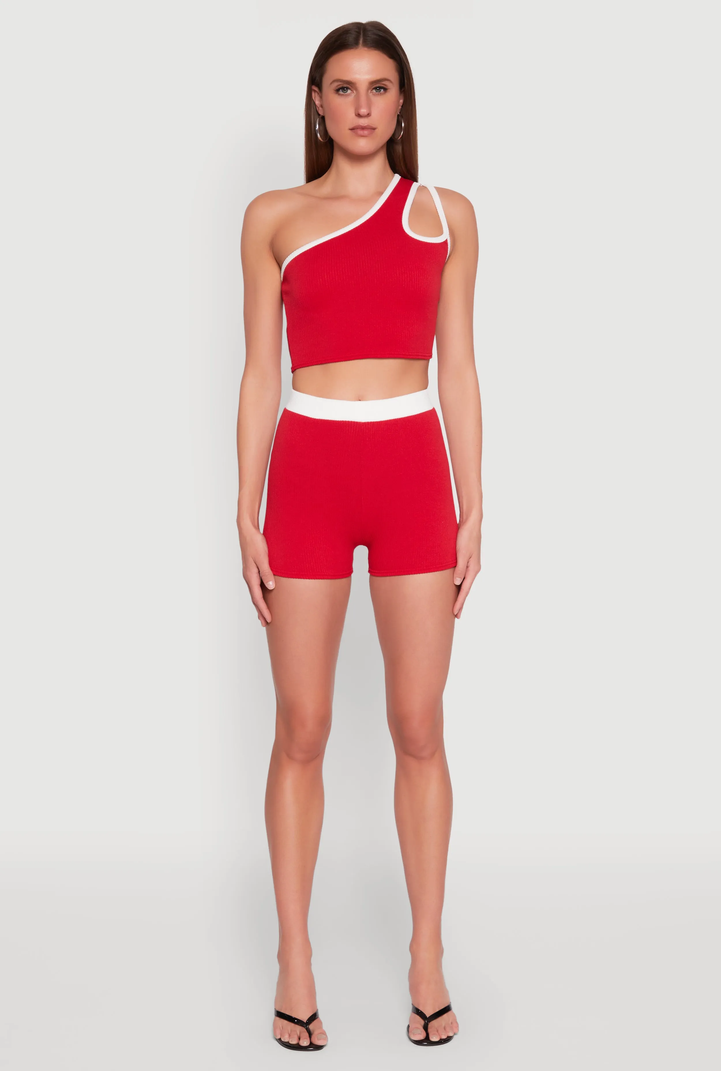 Contrast Waistband Biker Shorts sold by Rainbow product image thumbnail 2