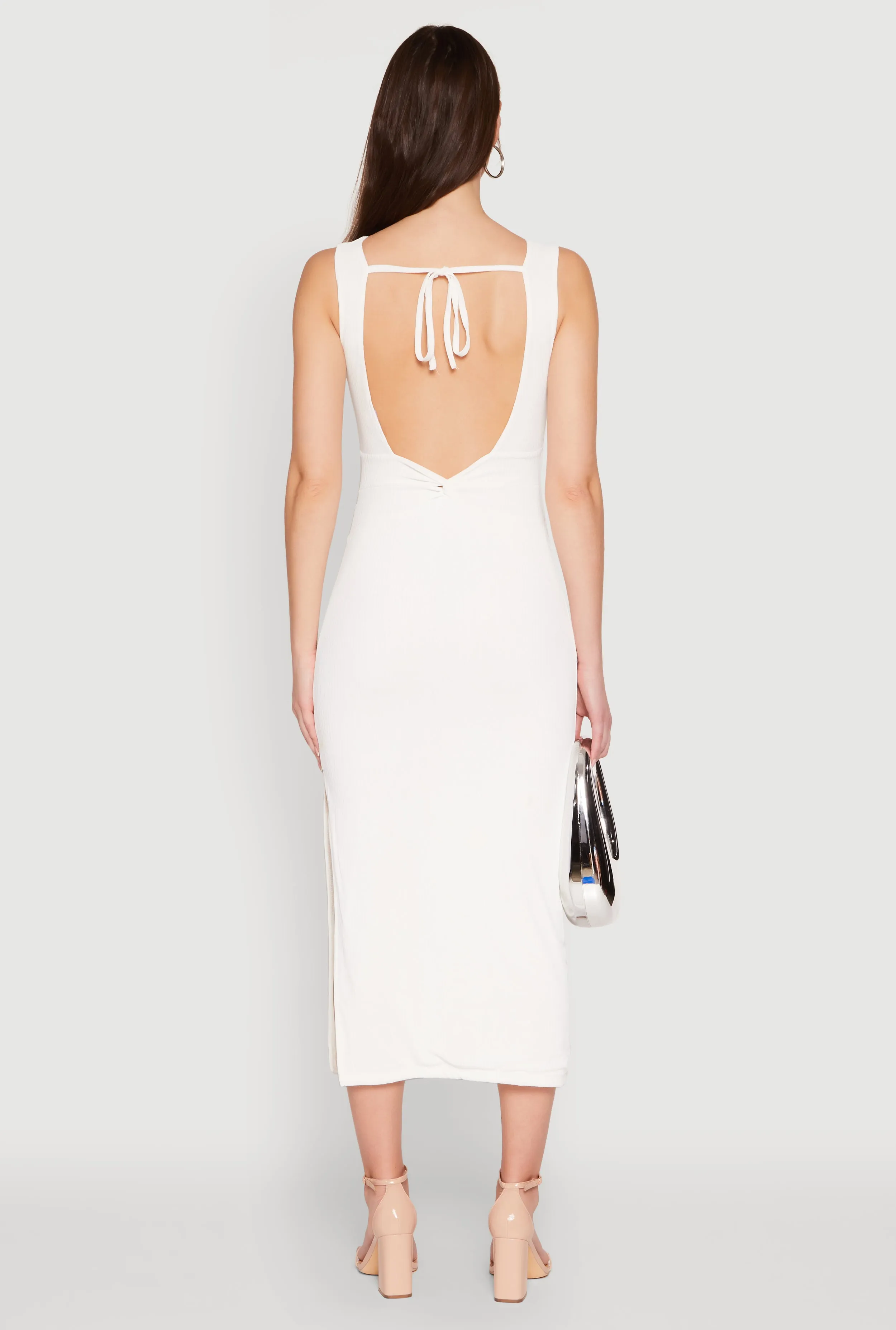 Iris Open Tie Back Side Slit Dress sold by Rainbow product image thumbnail 5