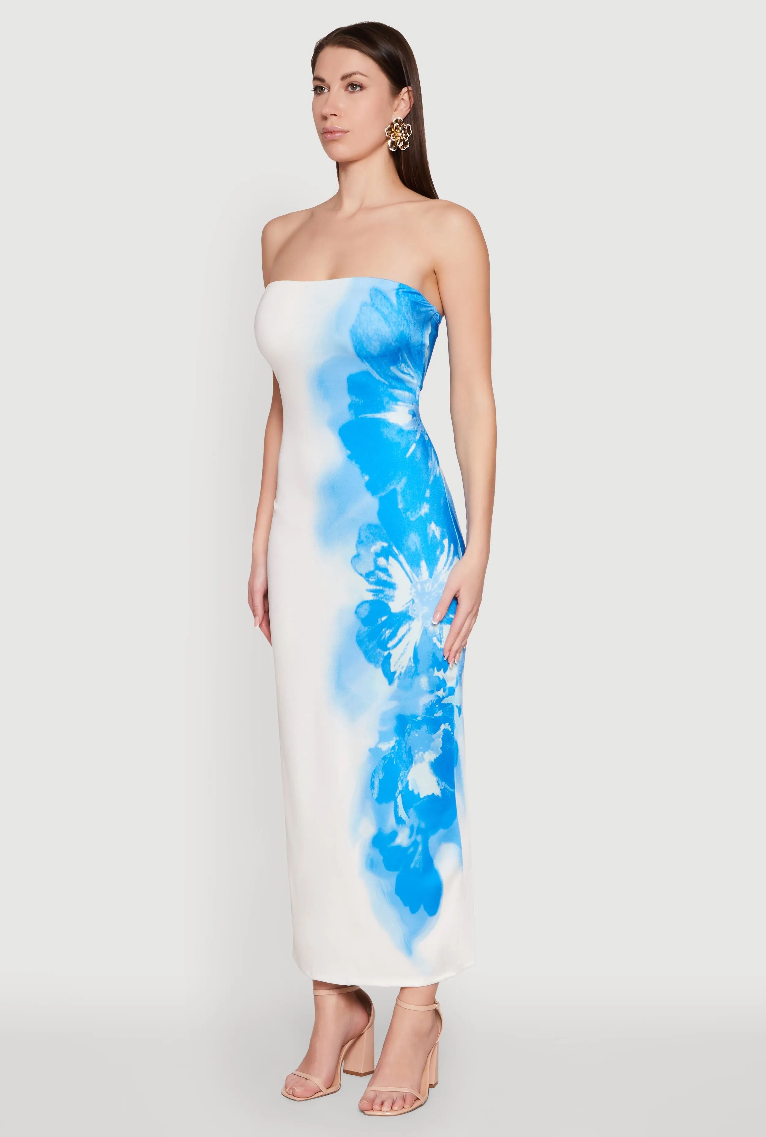 Ombre Floral Maxi Tube Dress sold by Rainbow product image thumbnail 3