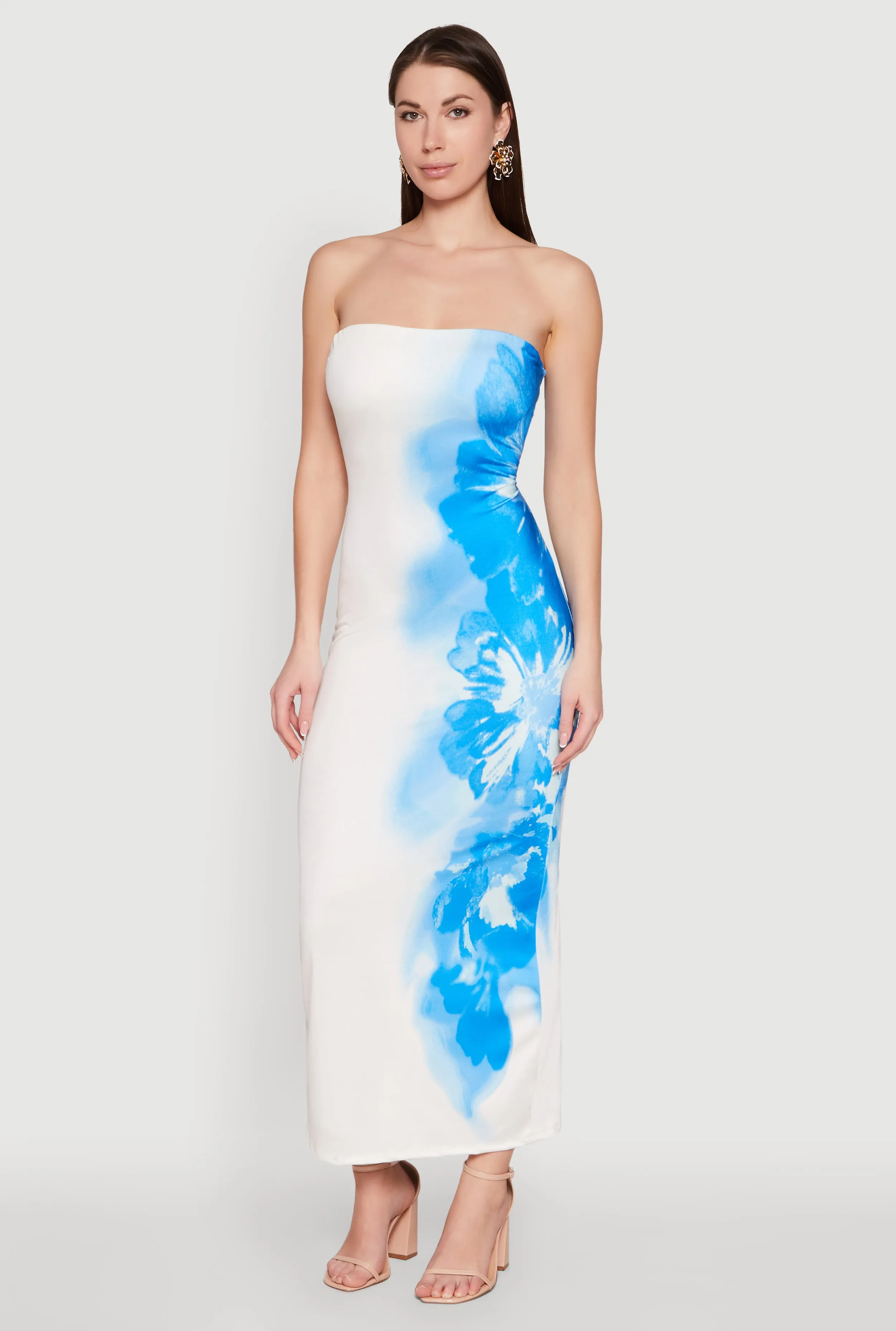 Ombre Floral Maxi Tube Dress sold by Rainbow product image thumbnail 2