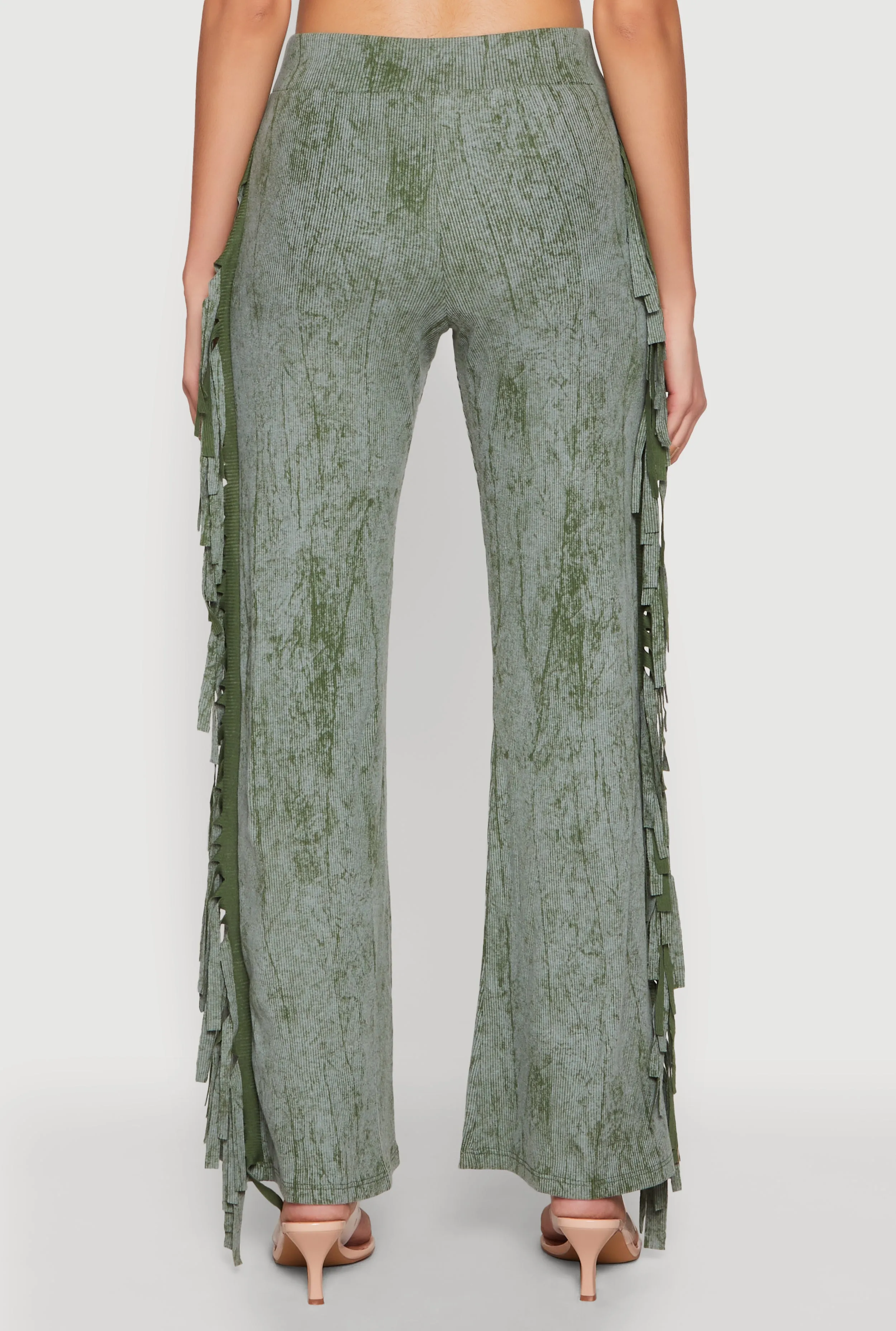 Mineral Wash Rib Knit Fringe Pants sold by Rainbow product image thumbnail 5