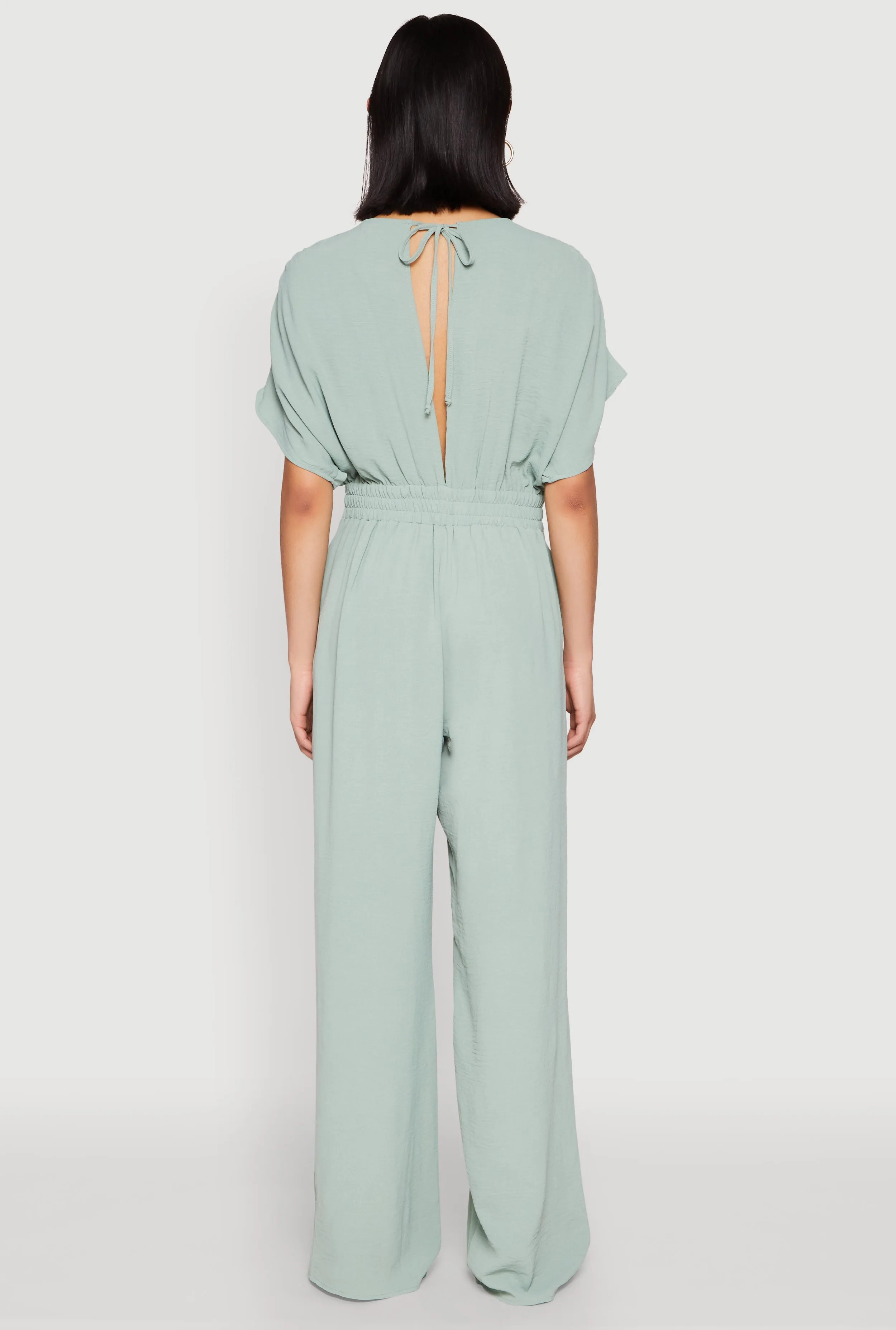 Airy Dolman Sleeve Plunge Jumpsuit sold by Rainbow product image thumbnail 5