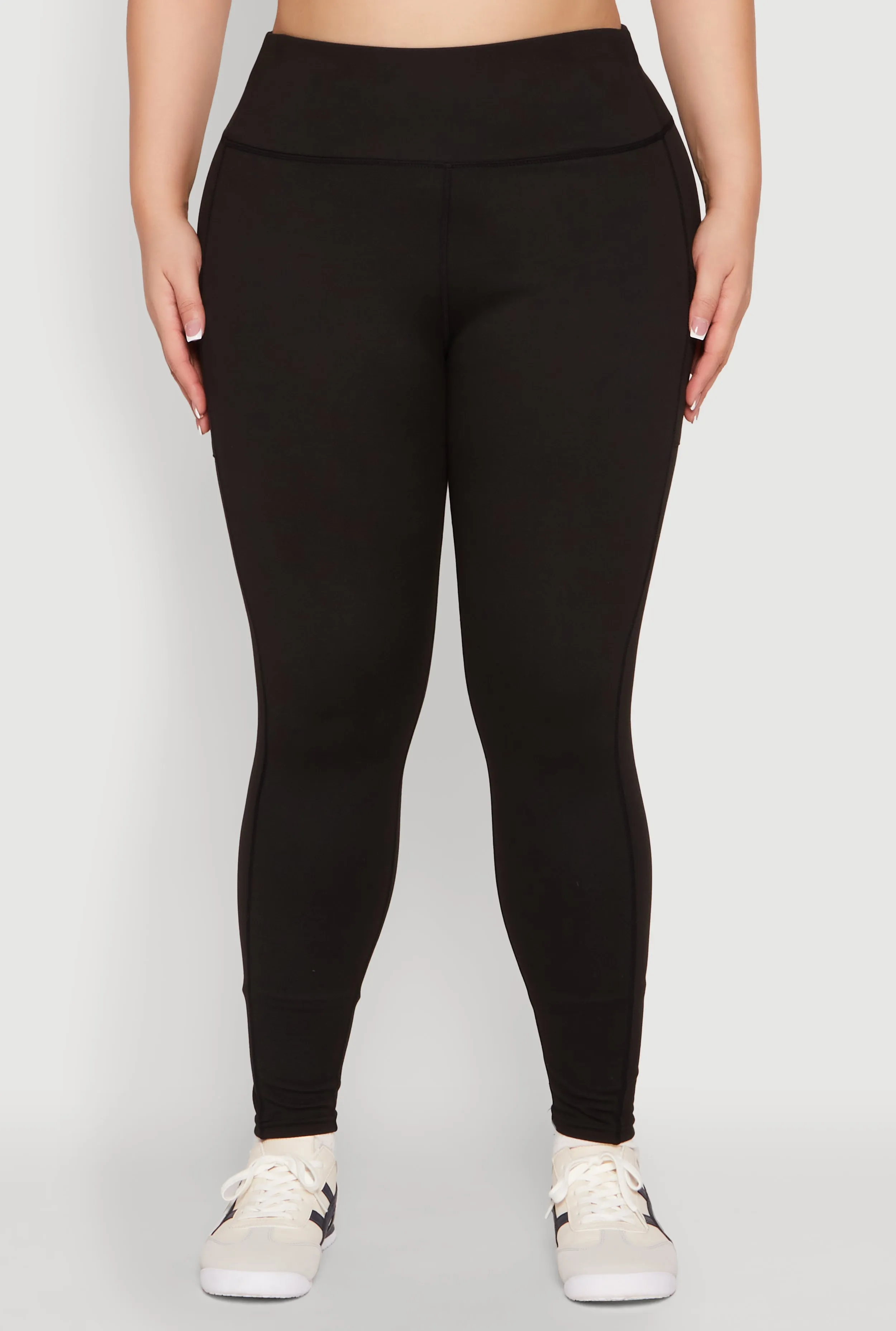 Plus Size Snatched High Waisted Cell Phone Pocket Leggings sold by Rainbow product image thumbnail 5