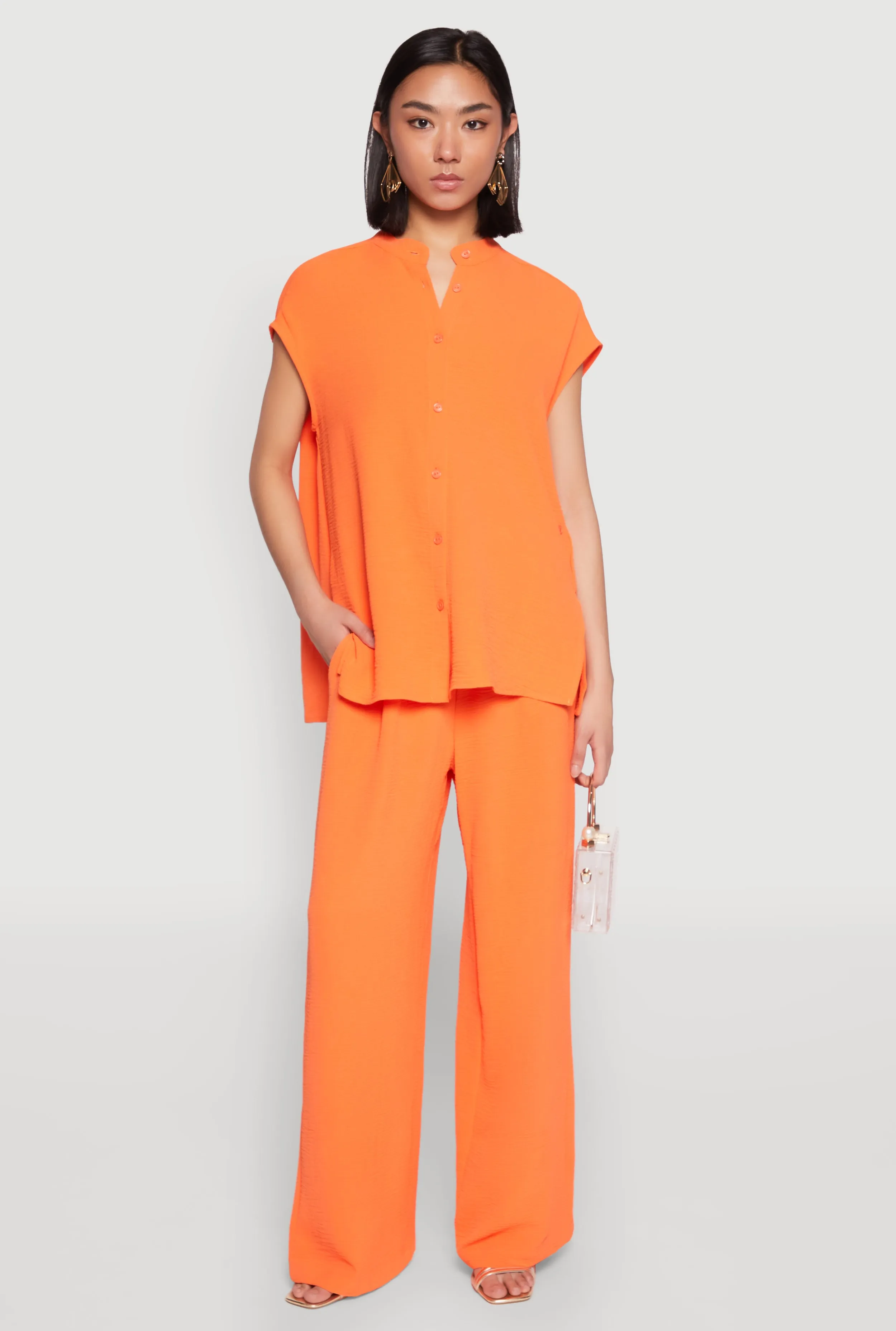 Airy Wide Leg Pants sold by Rainbow