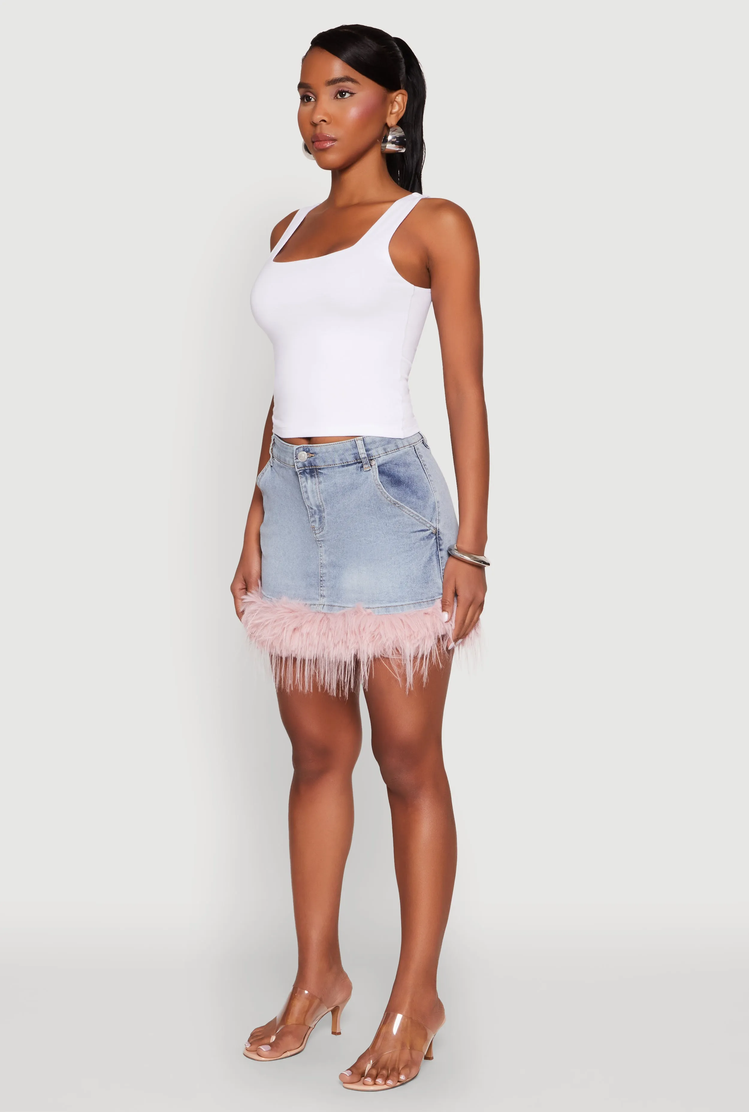 Double Layer Square Neck Tank Top sold by Rainbow product image thumbnail 5