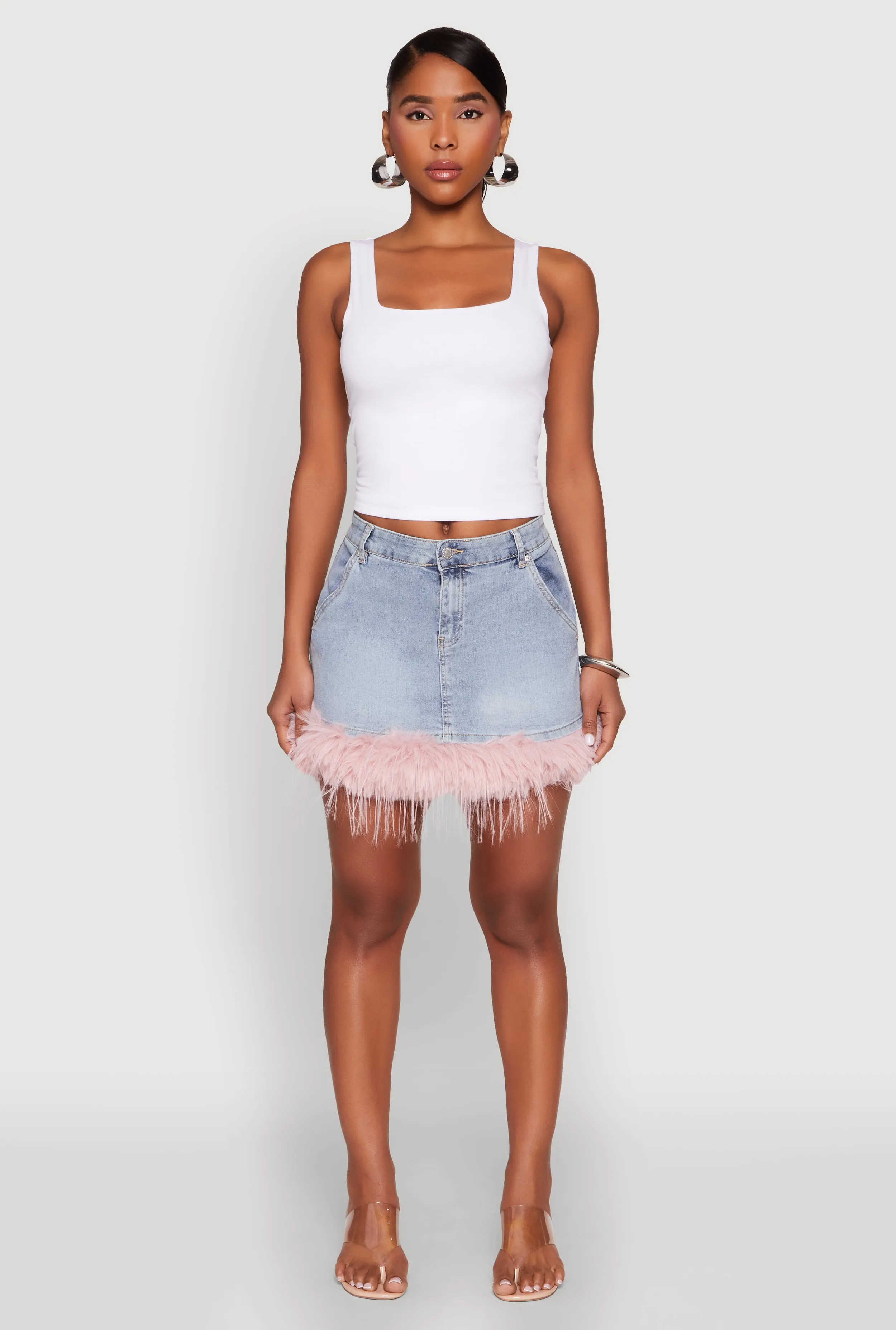 Double Layer Square Neck Tank Top sold by Rainbow product image thumbnail 3