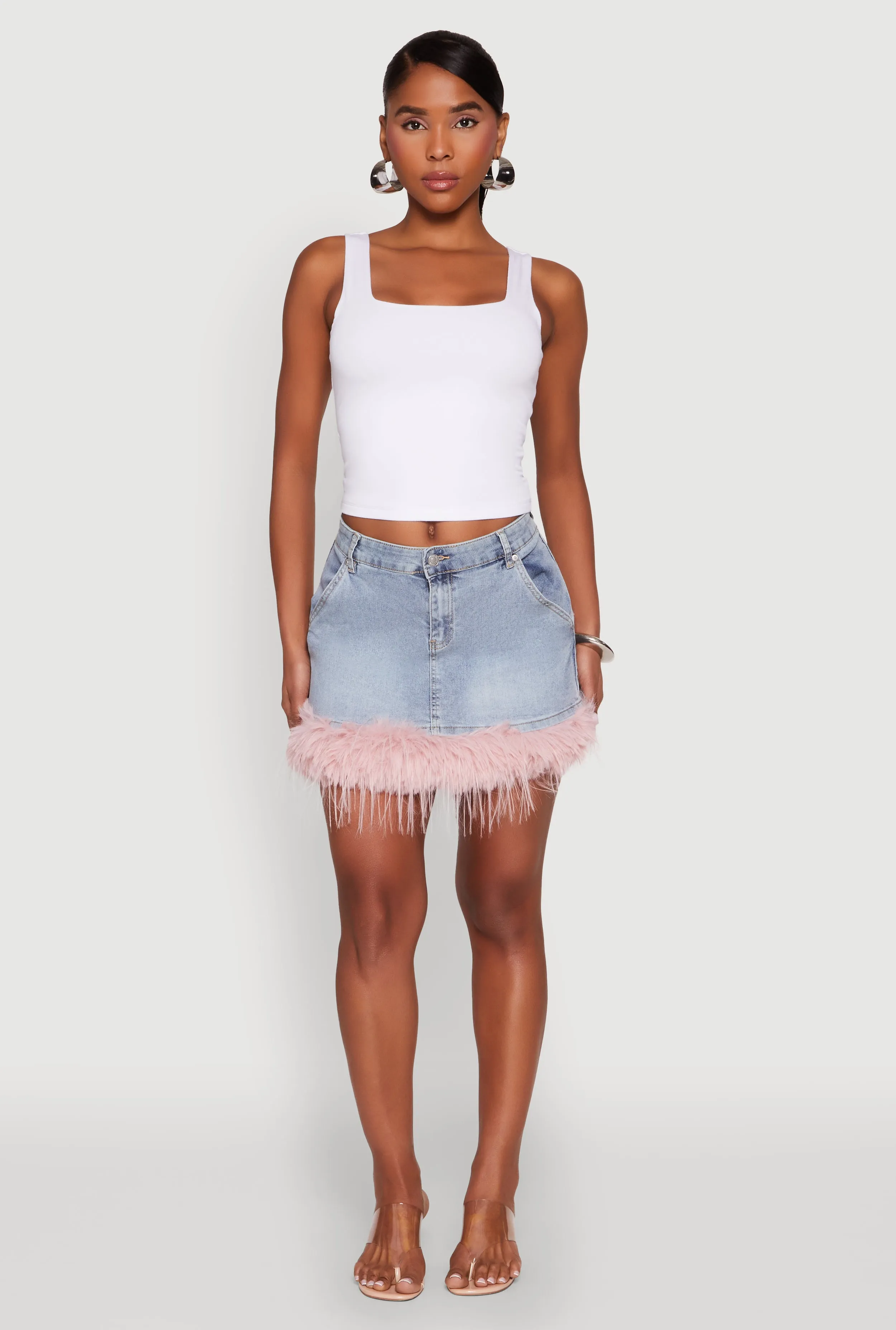 Double Layer Square Neck Tank Top sold by Rainbow