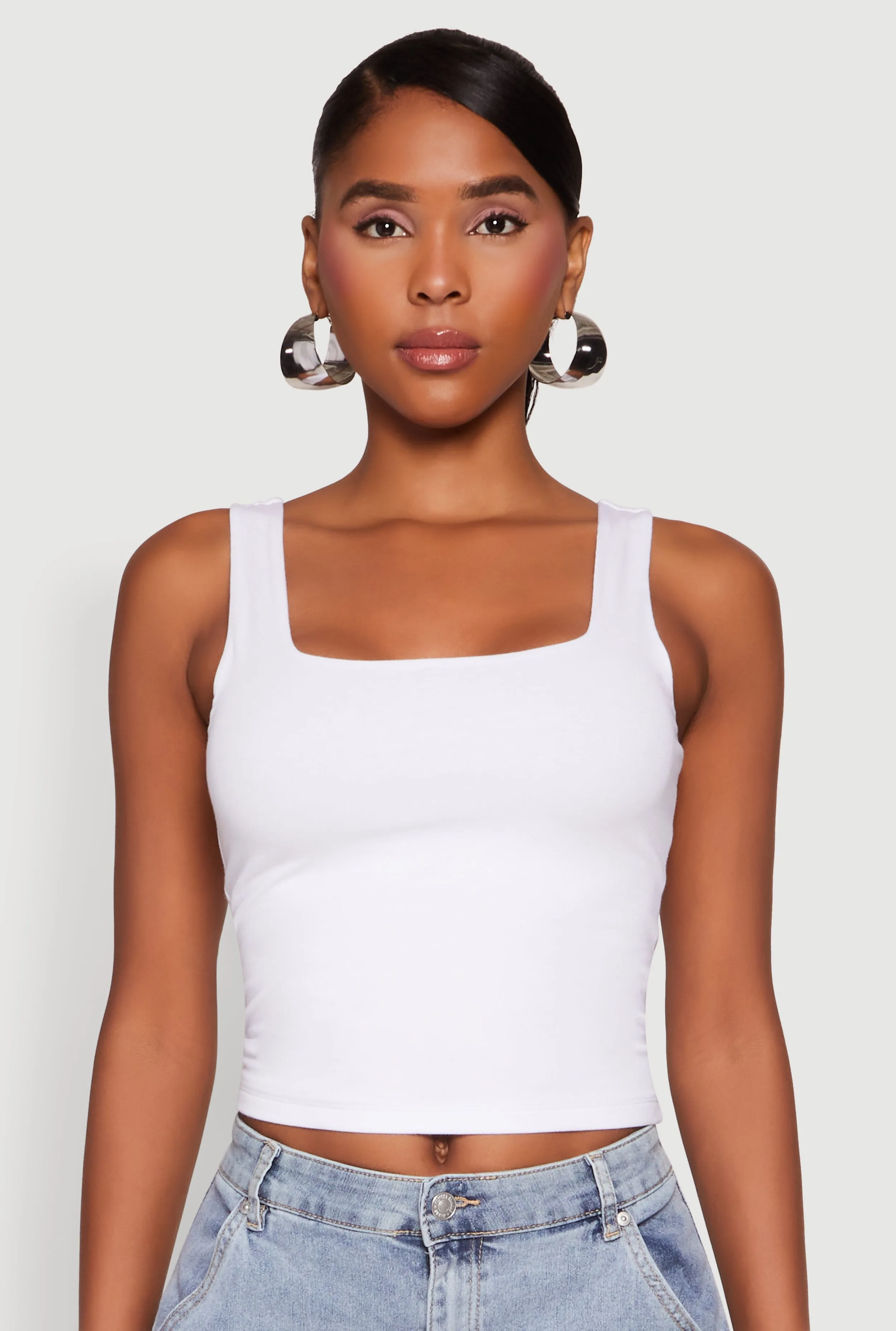 Double Layer Square Neck Tank Top sold by Rainbow product image thumbnail 2