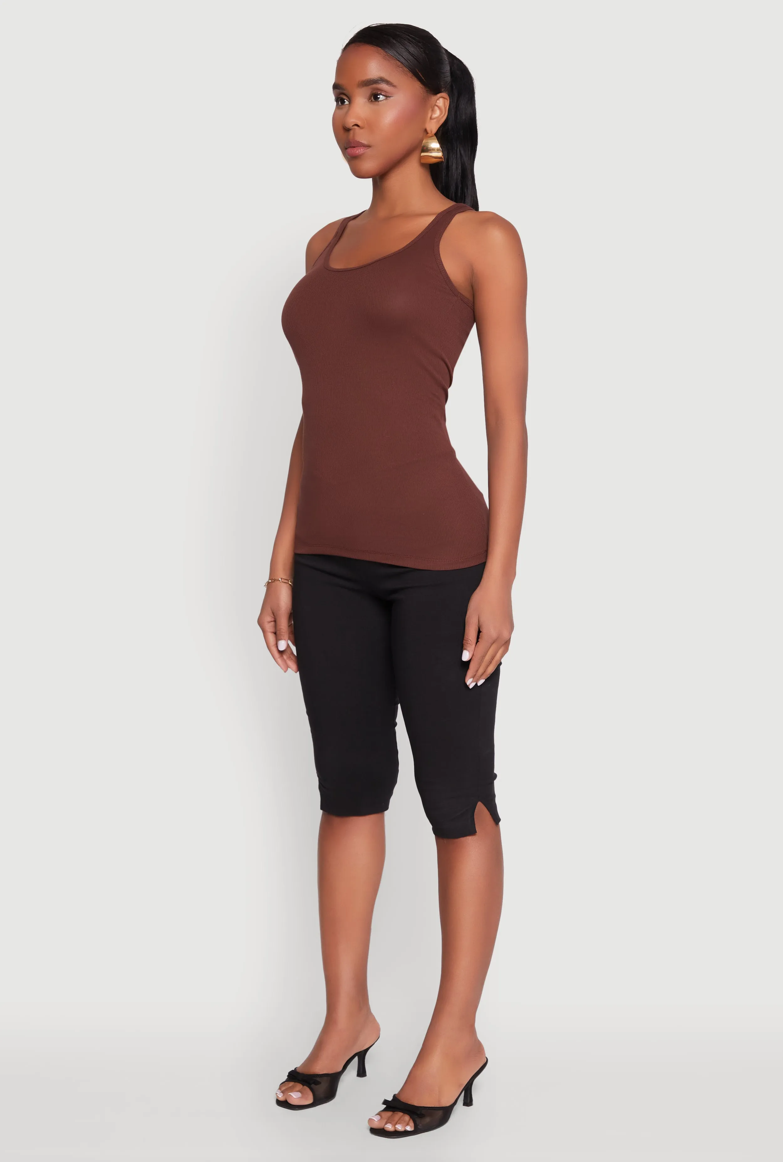 Ribbed Knit Racerback Tank Top sold by Rainbow product image thumbnail 5