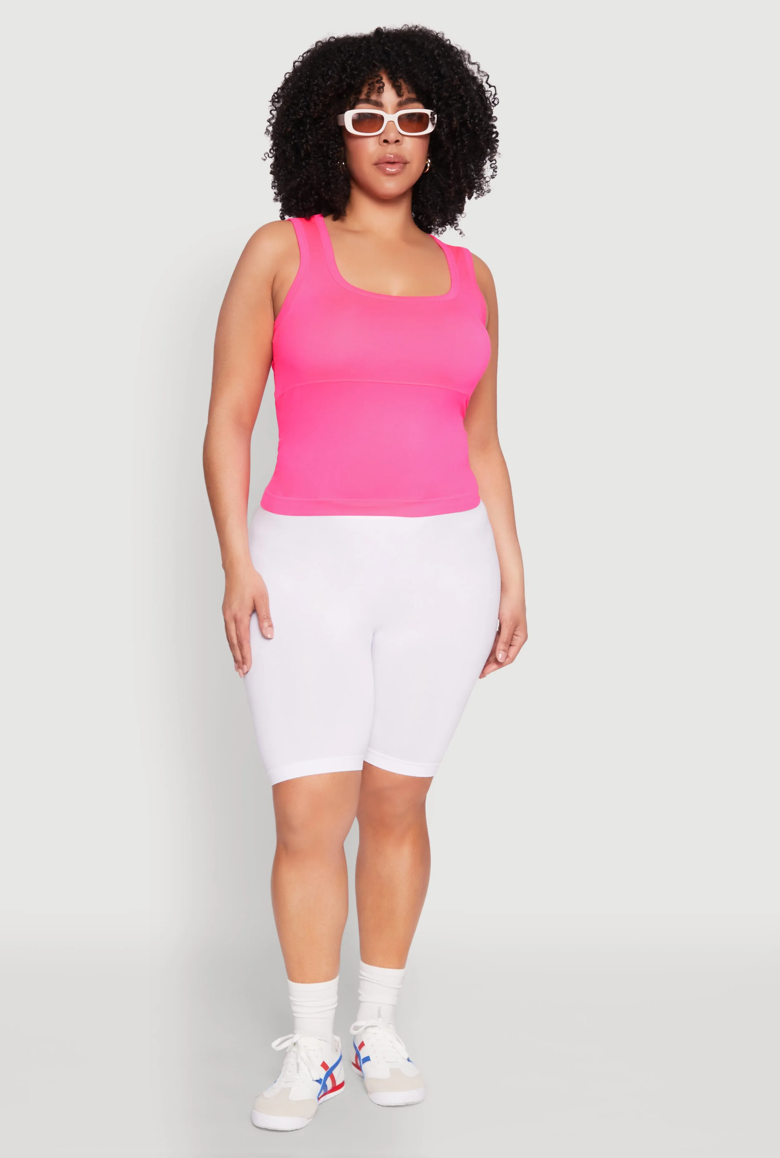 Plus Size Seamless Square Neck Tank Top sold by Rainbow product image thumbnail 3