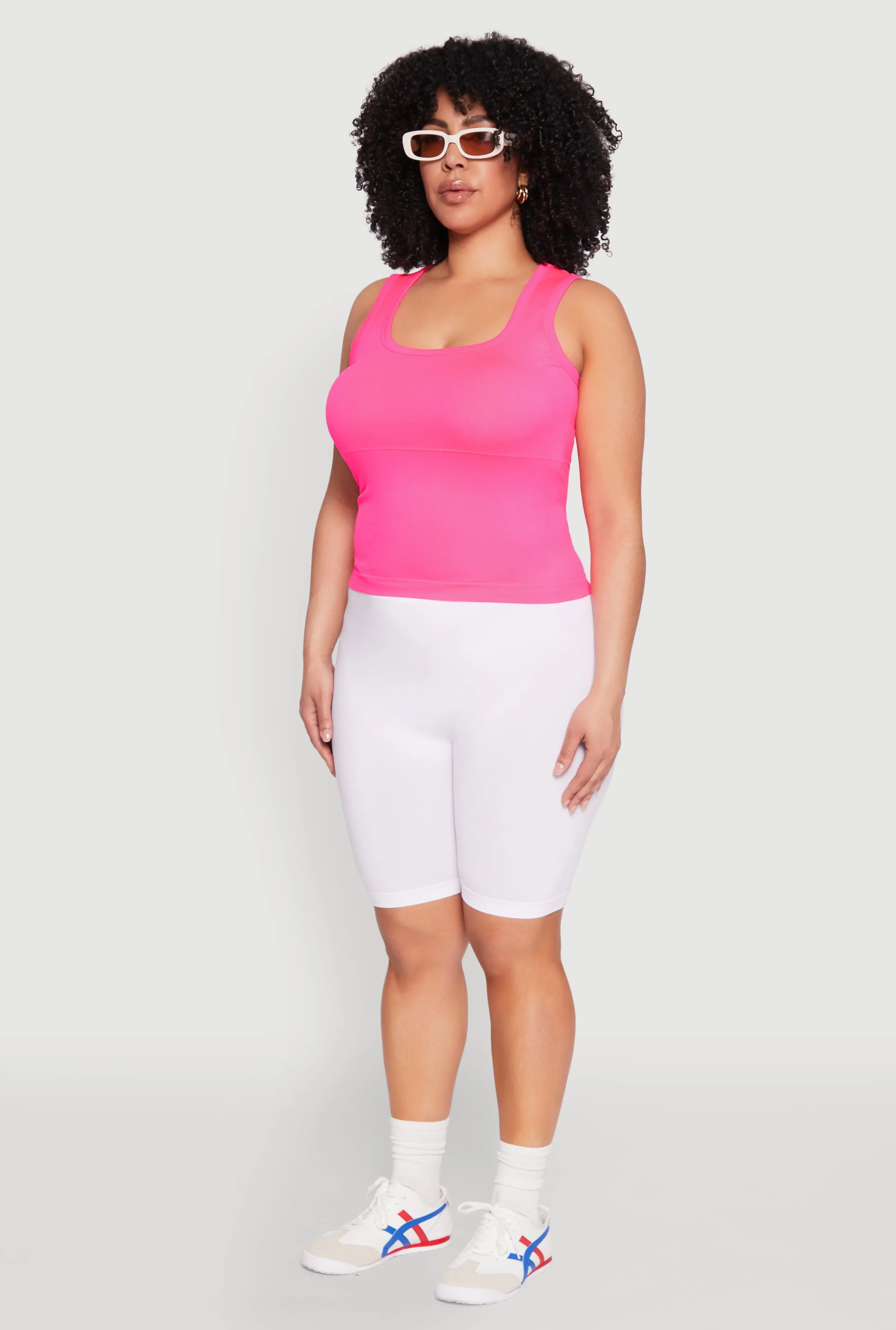 Plus Size Seamless Square Neck Tank Top sold by Rainbow product image thumbnail 5