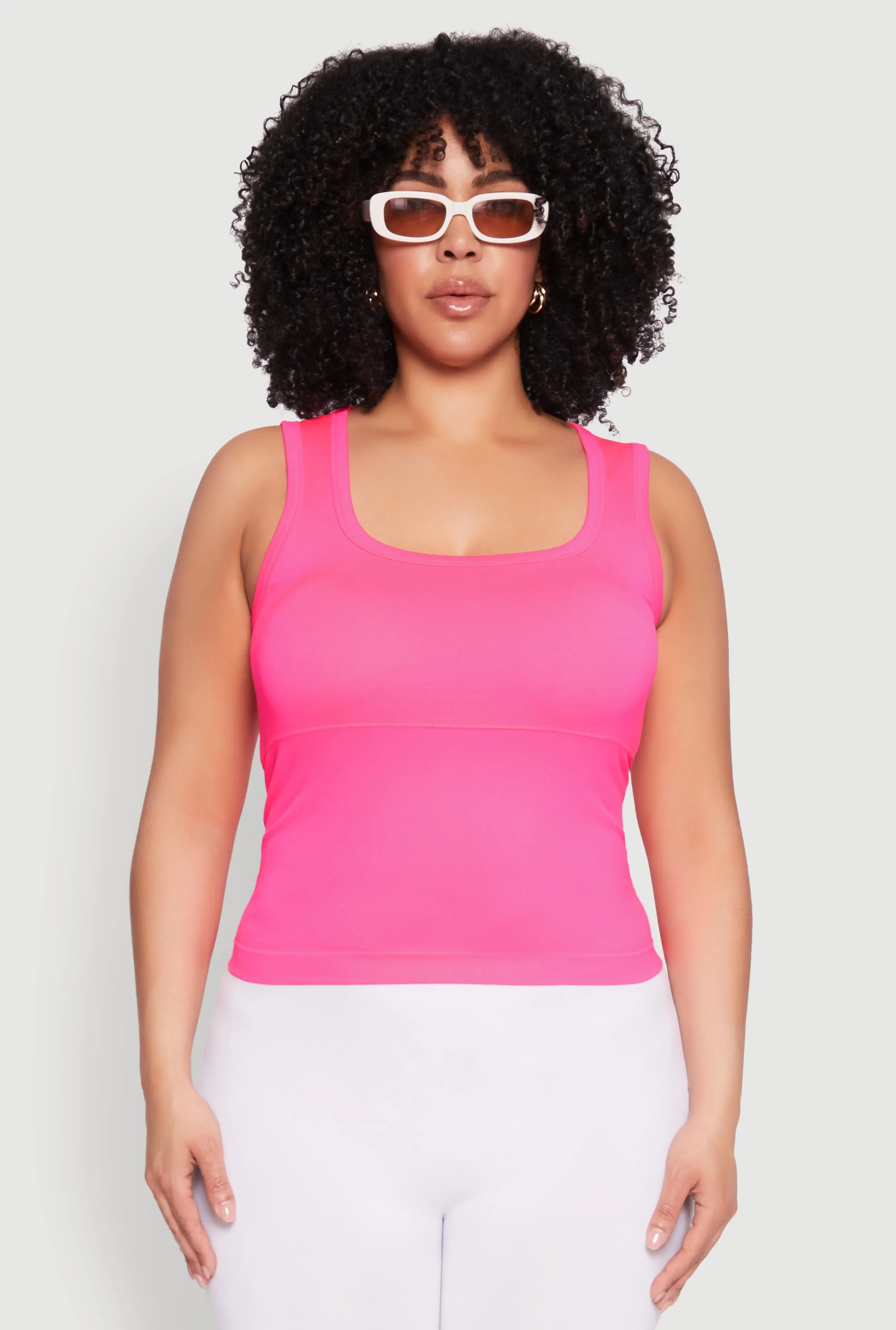 Plus Size Seamless Square Neck Tank Top sold by Rainbow product image thumbnail 2