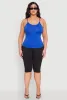 Plus Size Seamless Metallic Chain Strap Cami sold by Rainbow
