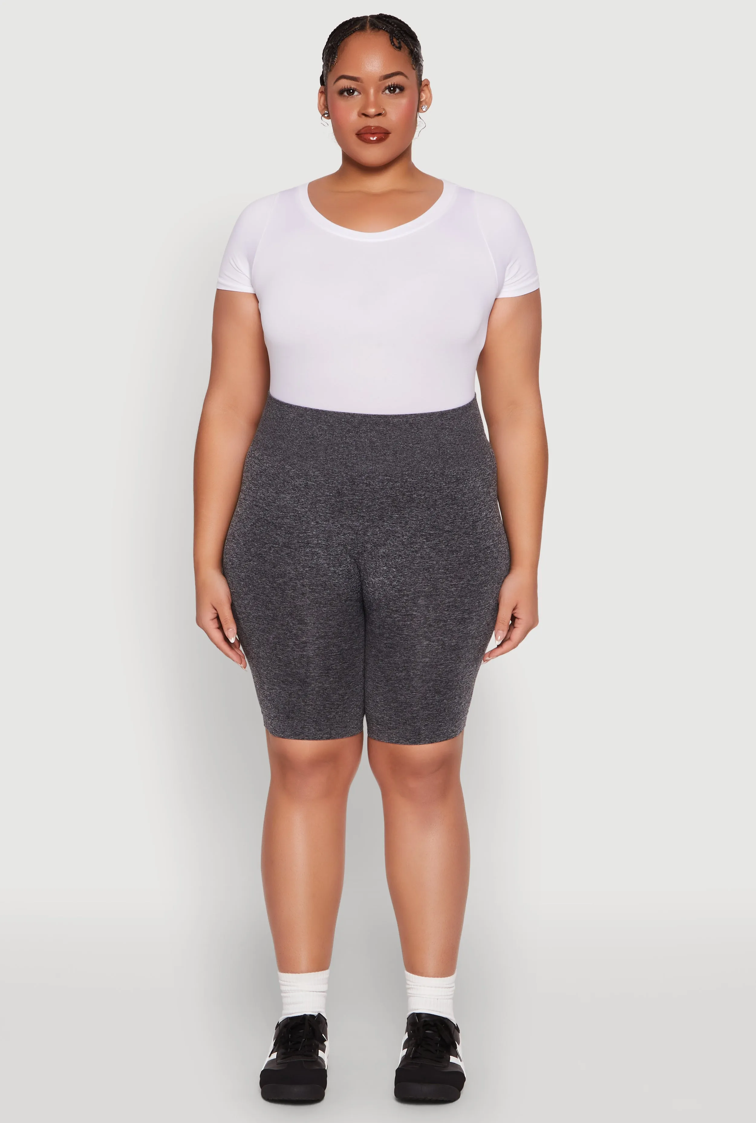 Plus Size Seamless High Waist Bike Shorts sold by Rainbow