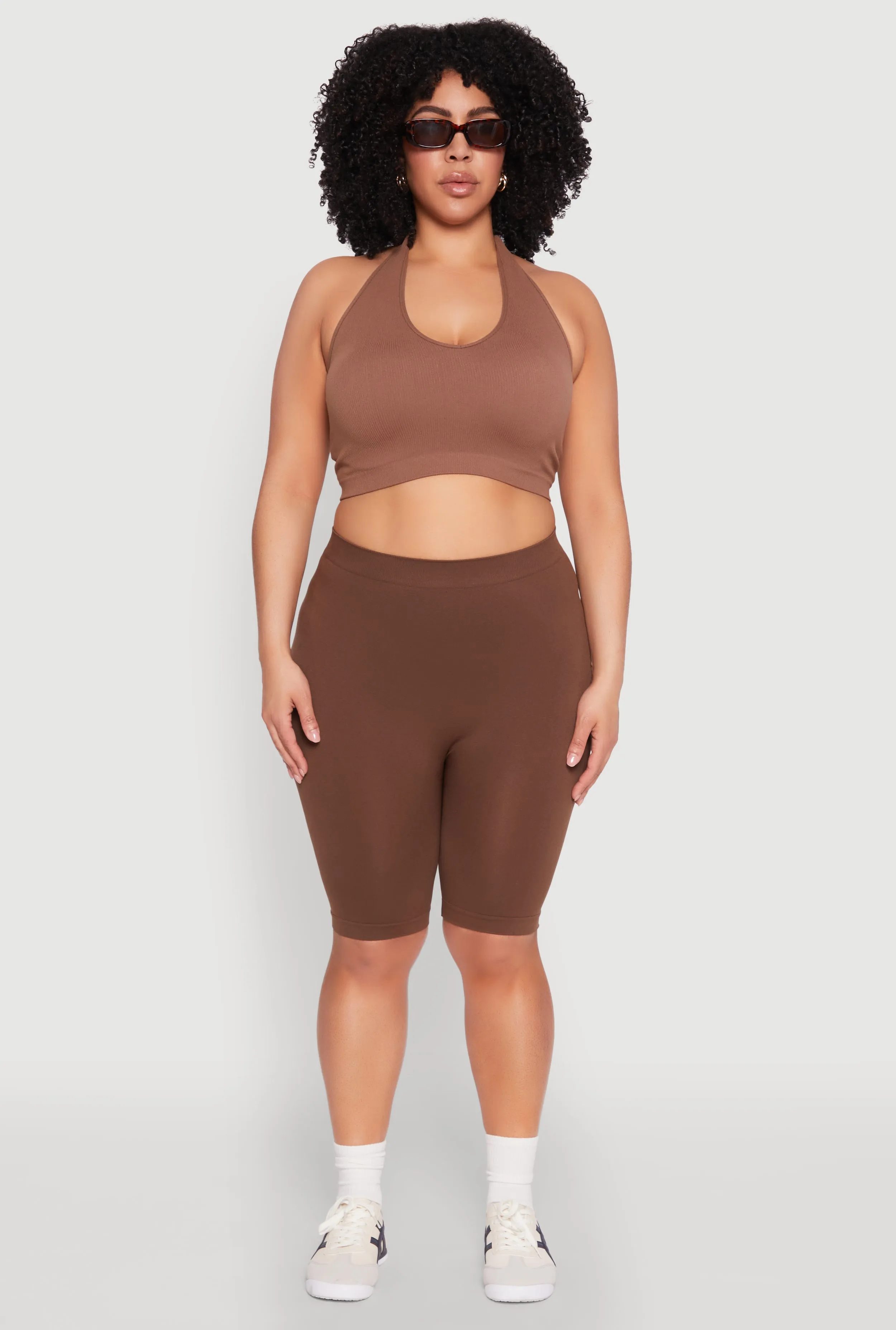 Plus Size High Waisted Seamless Bike Shorts sold by Rainbow product image thumbnail 2