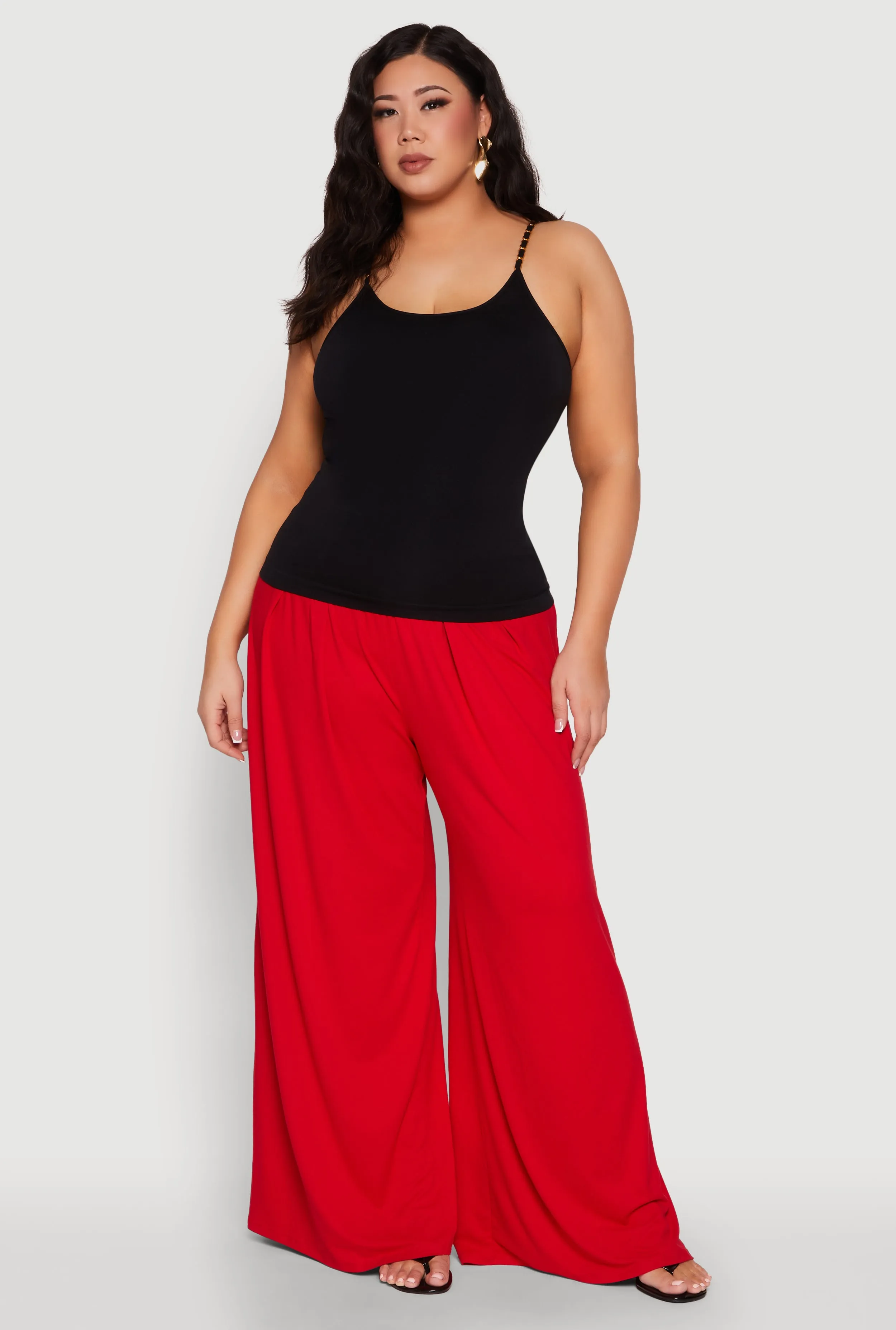 Plus Size Seamless Metallic Chain Strap Cami sold by Rainbow product image thumbnail 3