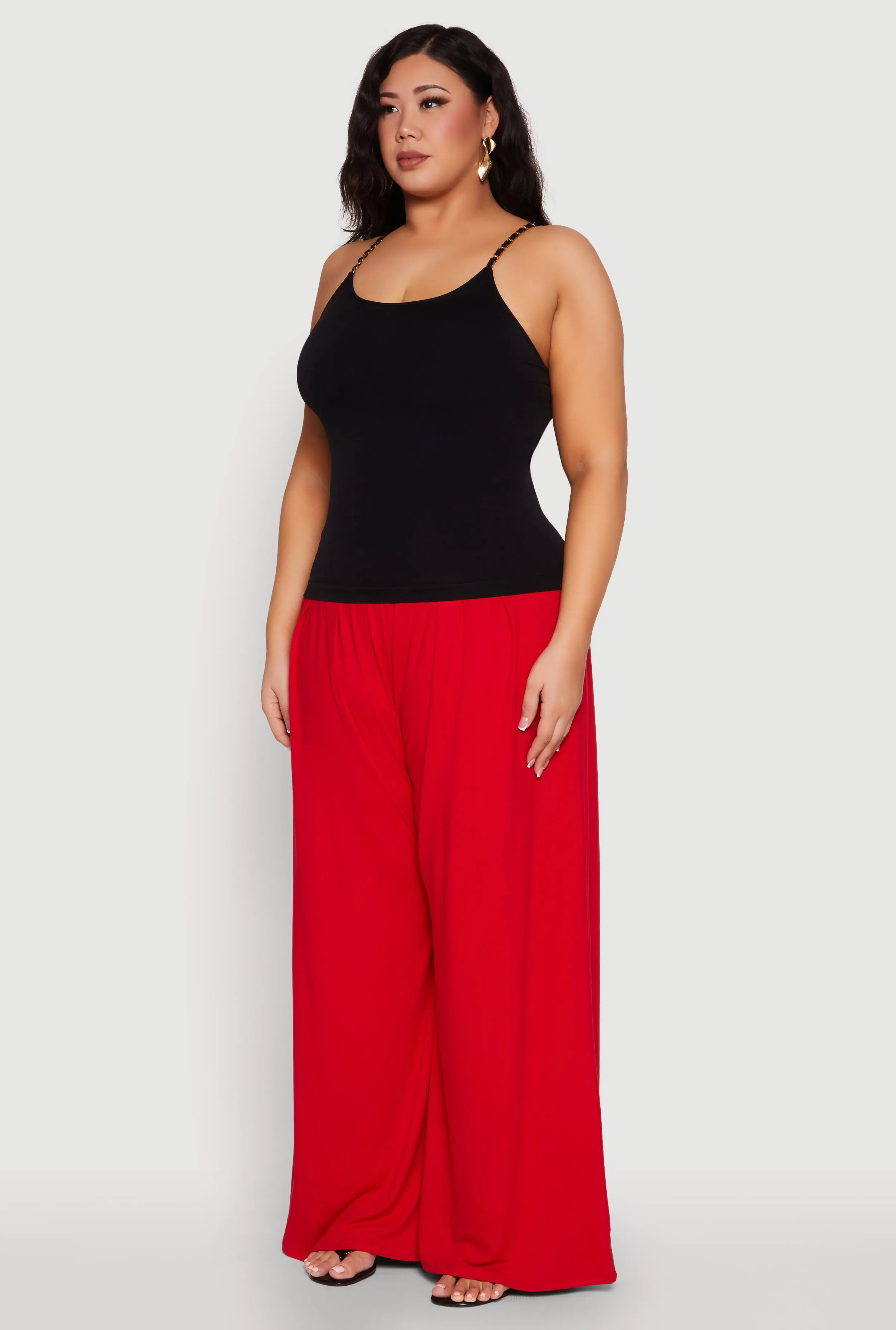 Plus Size Seamless Metallic Chain Strap Cami sold by Rainbow product image thumbnail 5