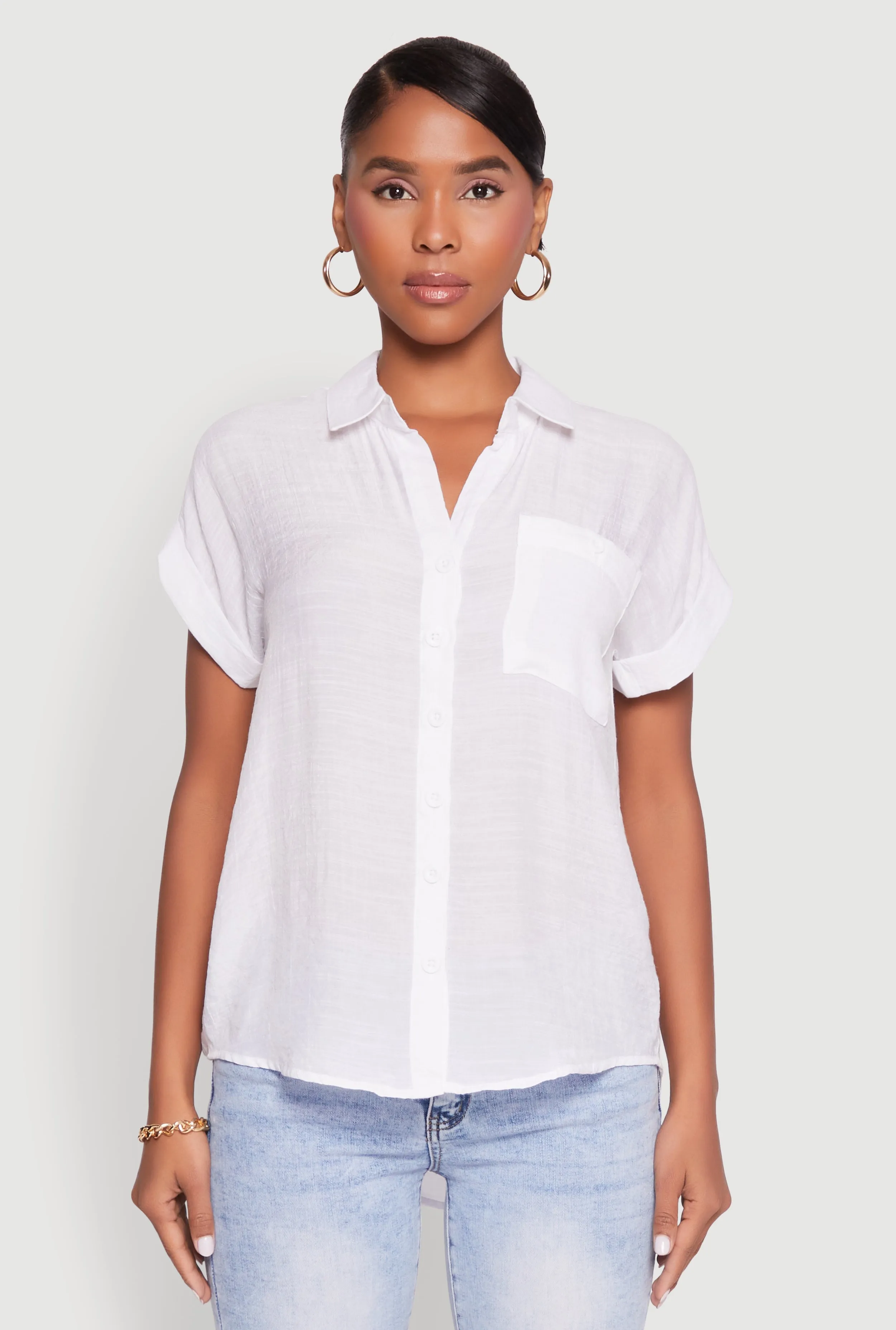 Fixed Cuff Button Front Shirt sold by Rainbow product image thumbnail 2