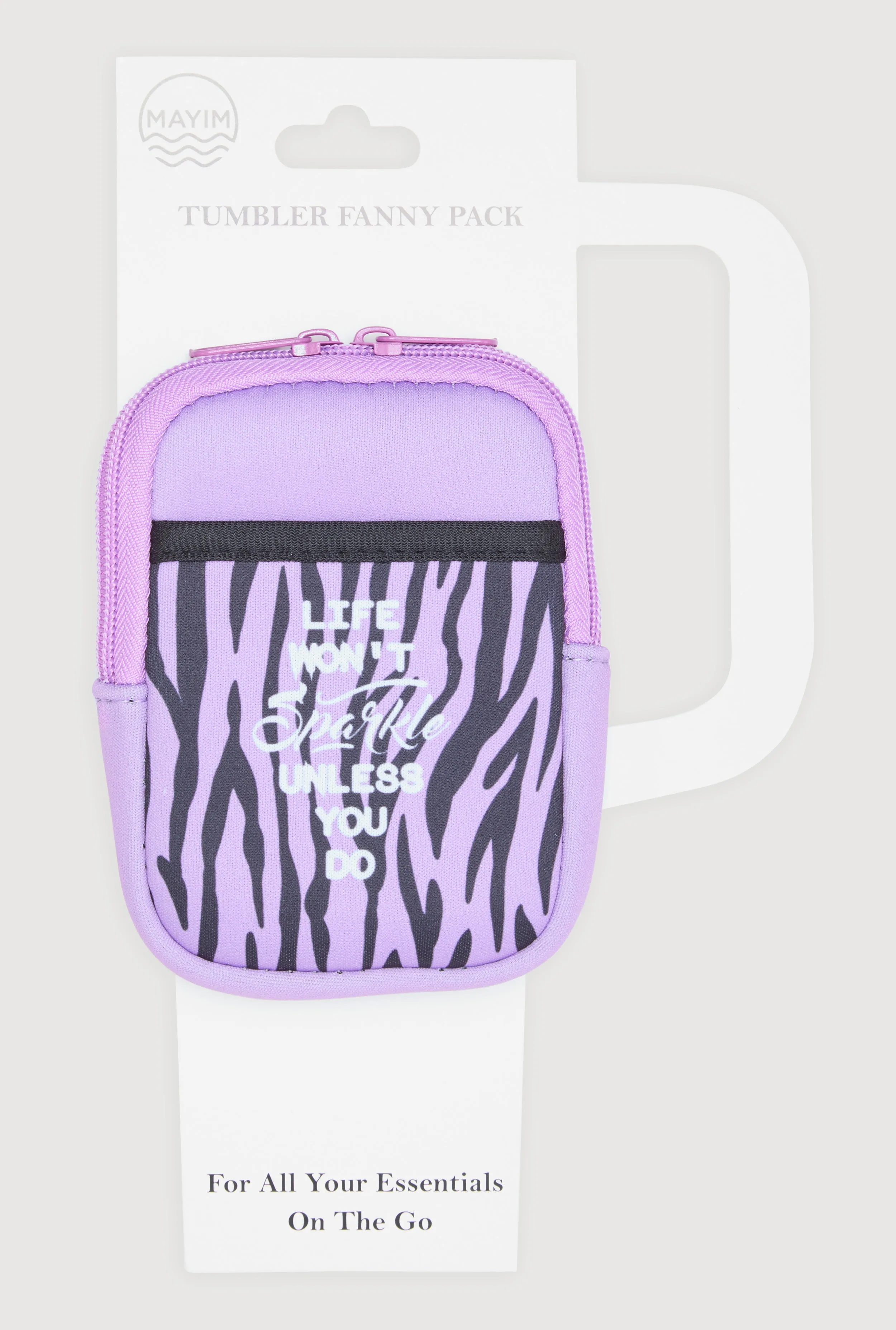 Zebra Graphic Print Tumbler Fanny Pack sold by Rainbow