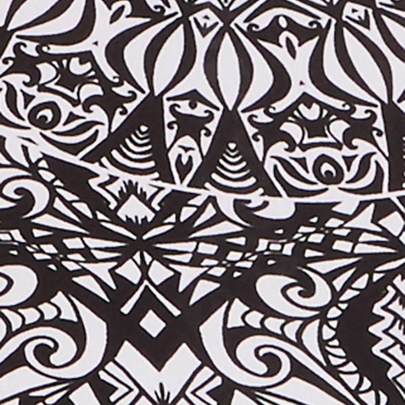 Printed Drawstring Keyhole Side Maxi Dress sold by Rainbow product image thumbnail 4