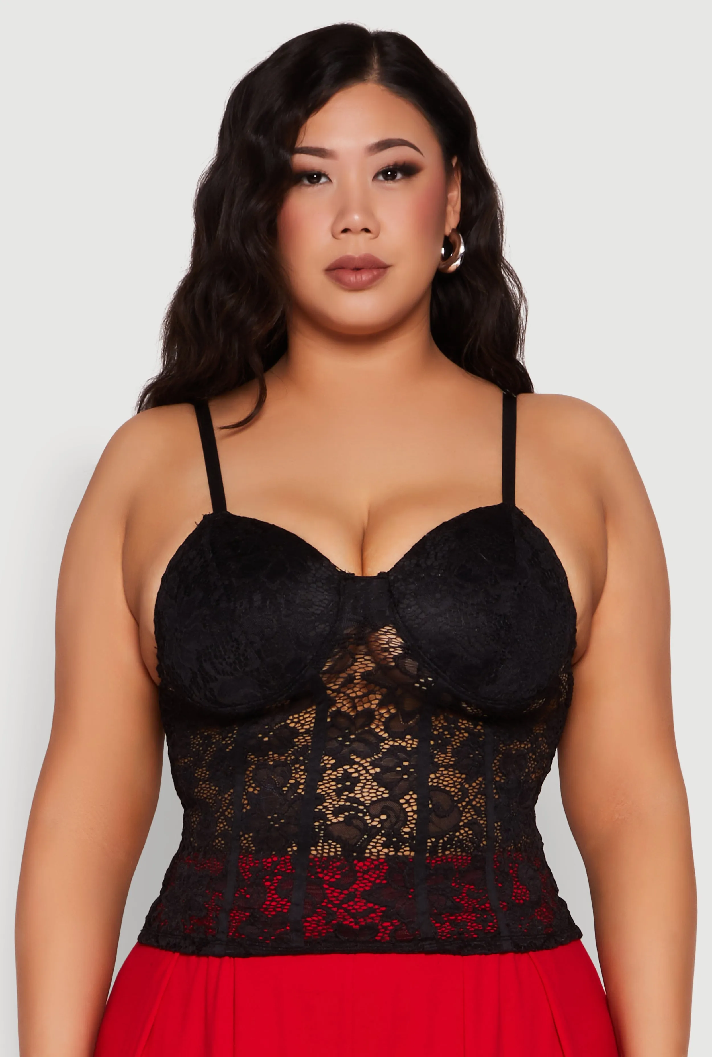 Plus Size Lace Sweetheart Cami sold by Rainbow product image thumbnail 2