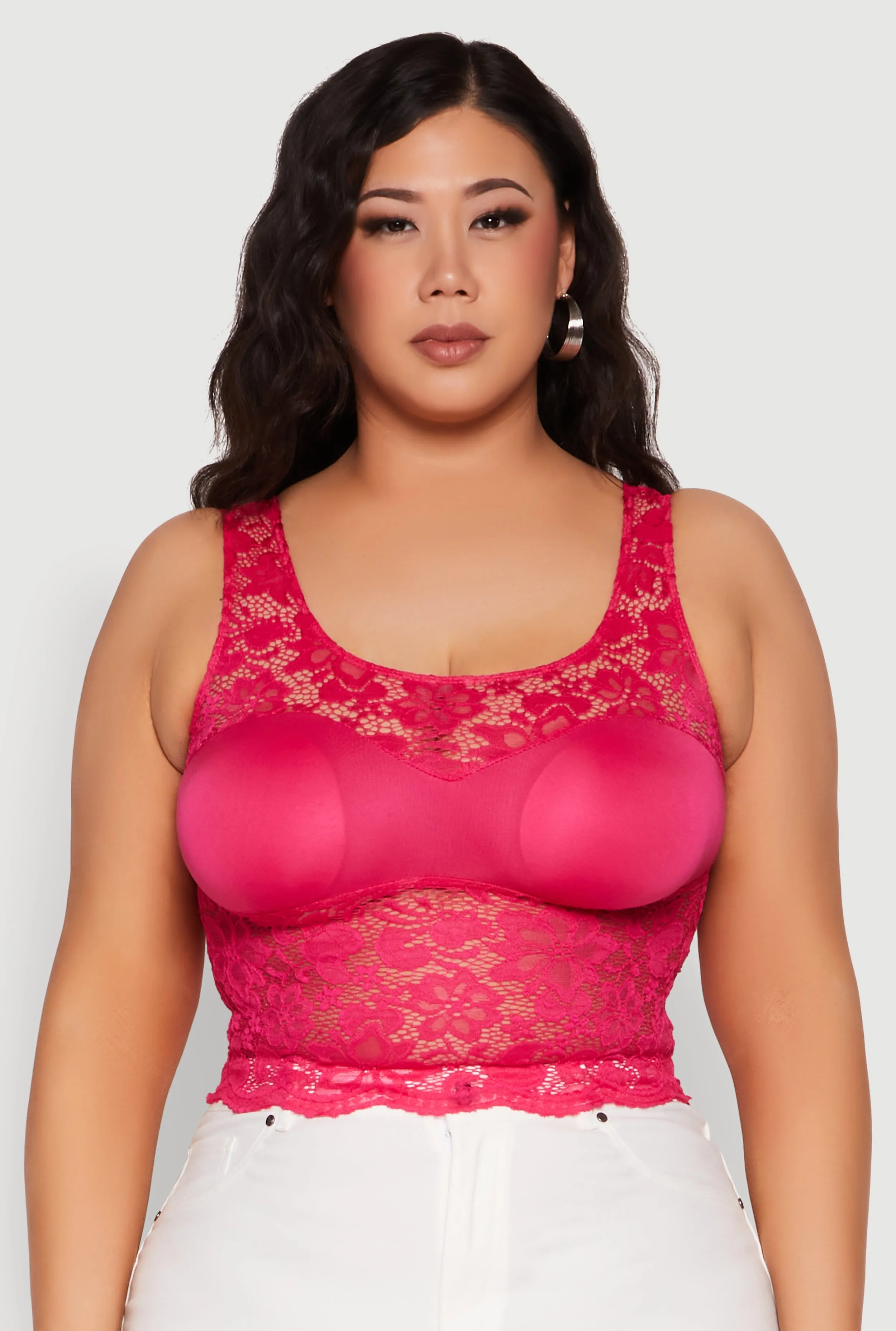 Plus Size Lace Sweetheart Cami sold by Rainbow product image thumbnail 2