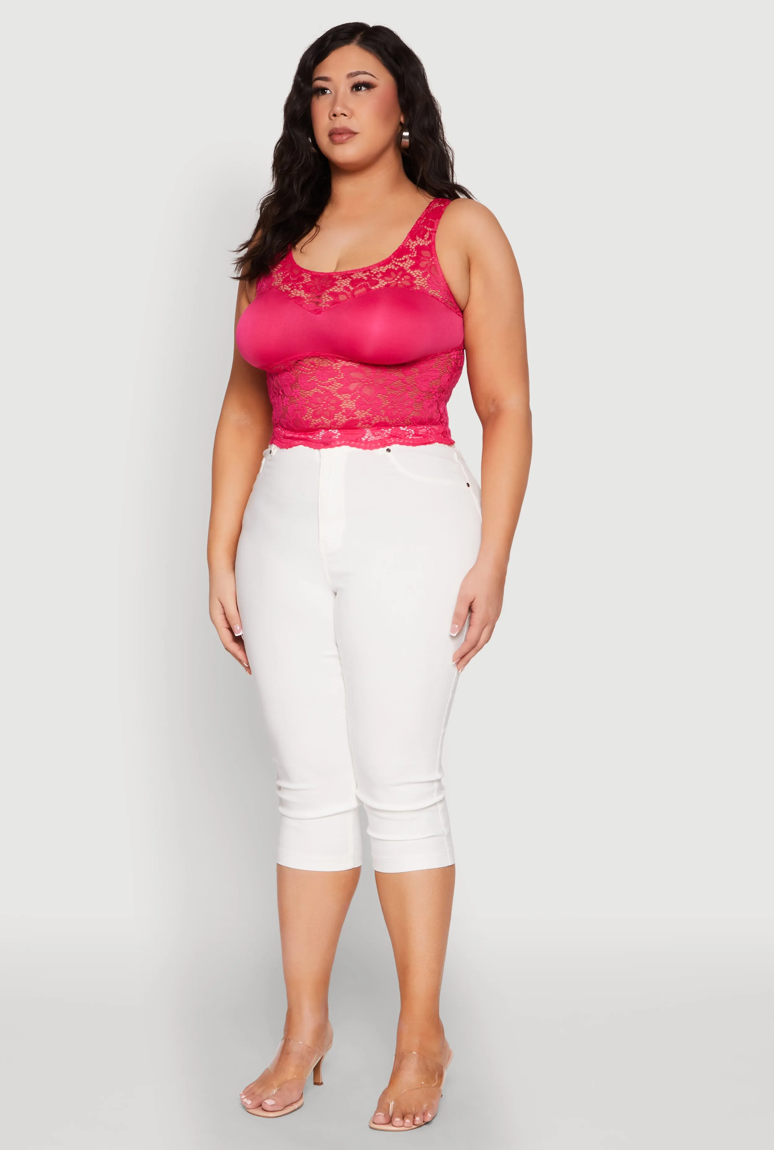 Plus Size Lace Sweetheart Cami sold by Rainbow product image thumbnail 5
