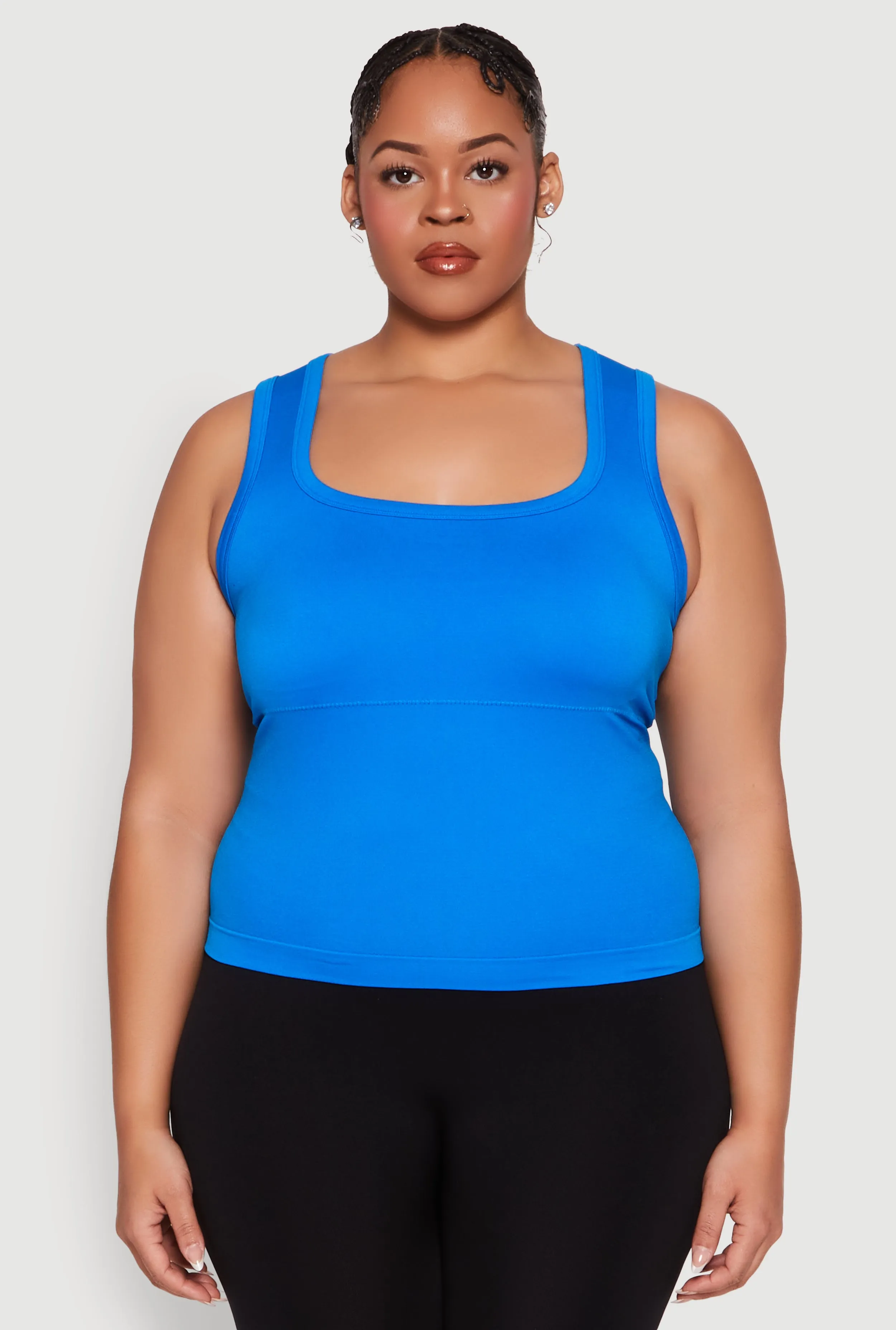 Plus Size Seamless Square Neck Tank Top sold by Rainbow product image thumbnail 2